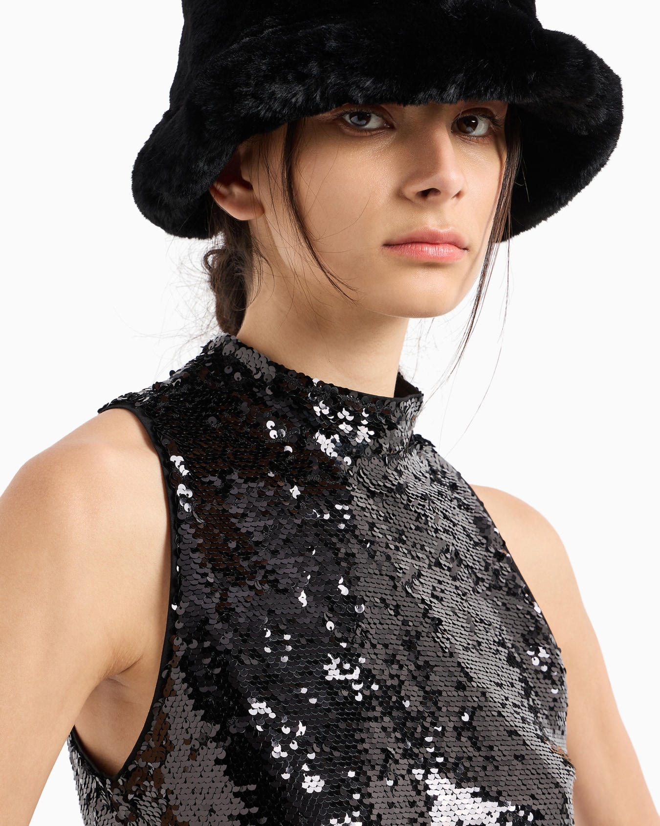 High neck sequin top Slide 4