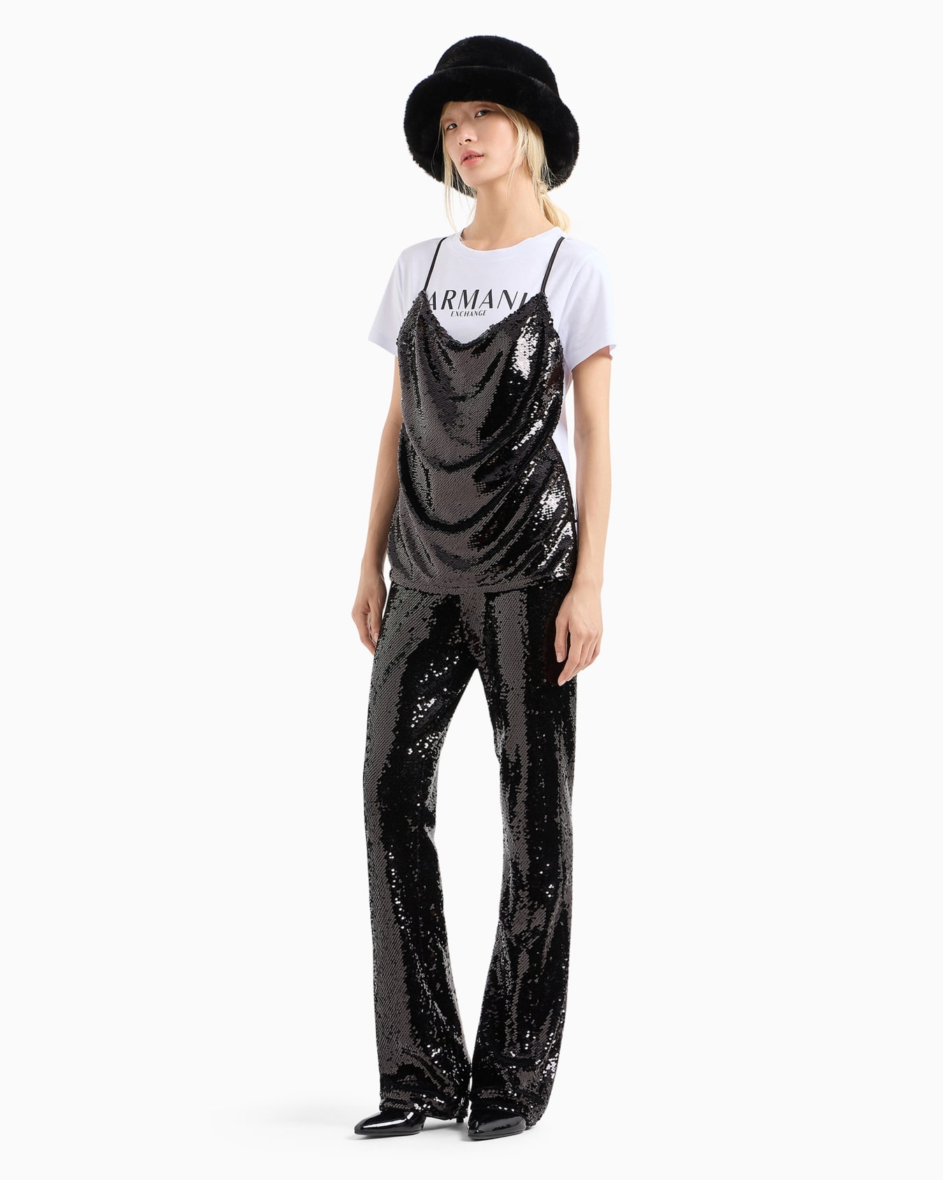 Flared trousers with sequins Slide 3