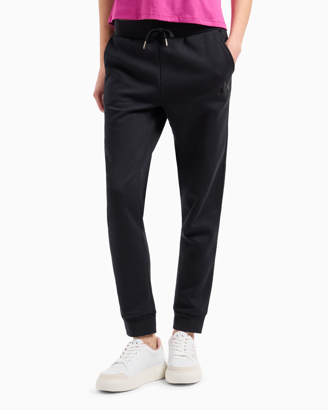 Pantalón jogger con logo bordado a tono Diapositiva 1