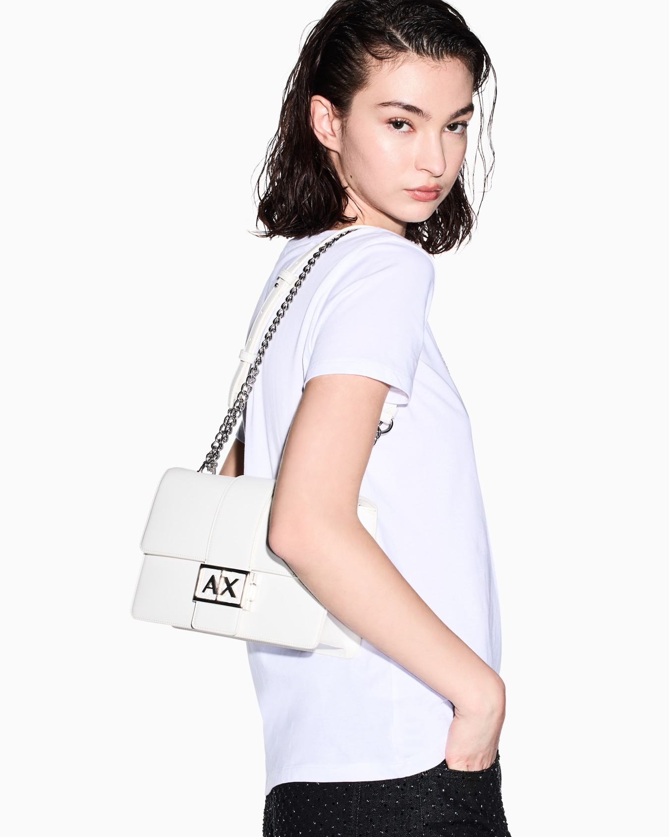 Crossbody bag in technical fabric Slide 5