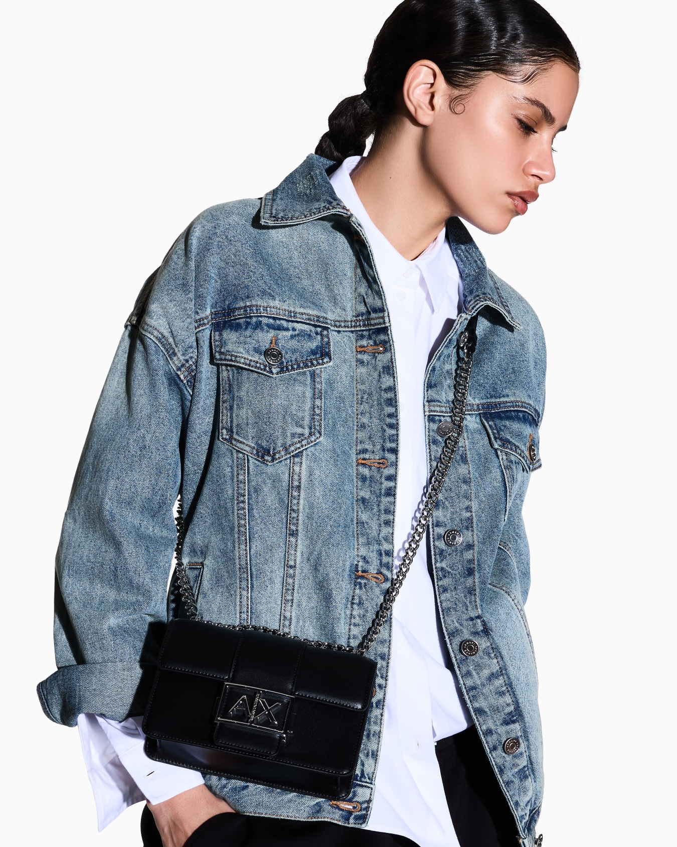 Crossbody bag in technical fabric Slide 5