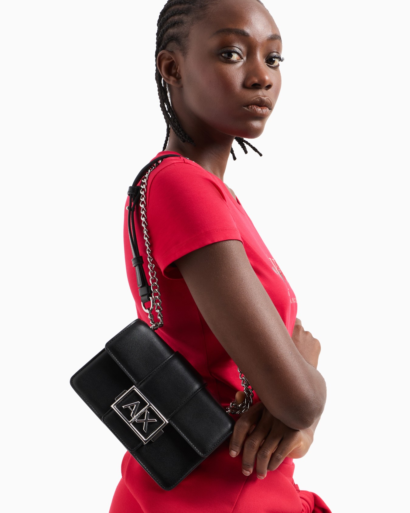 Shoulder bag with metal logo Slide 6