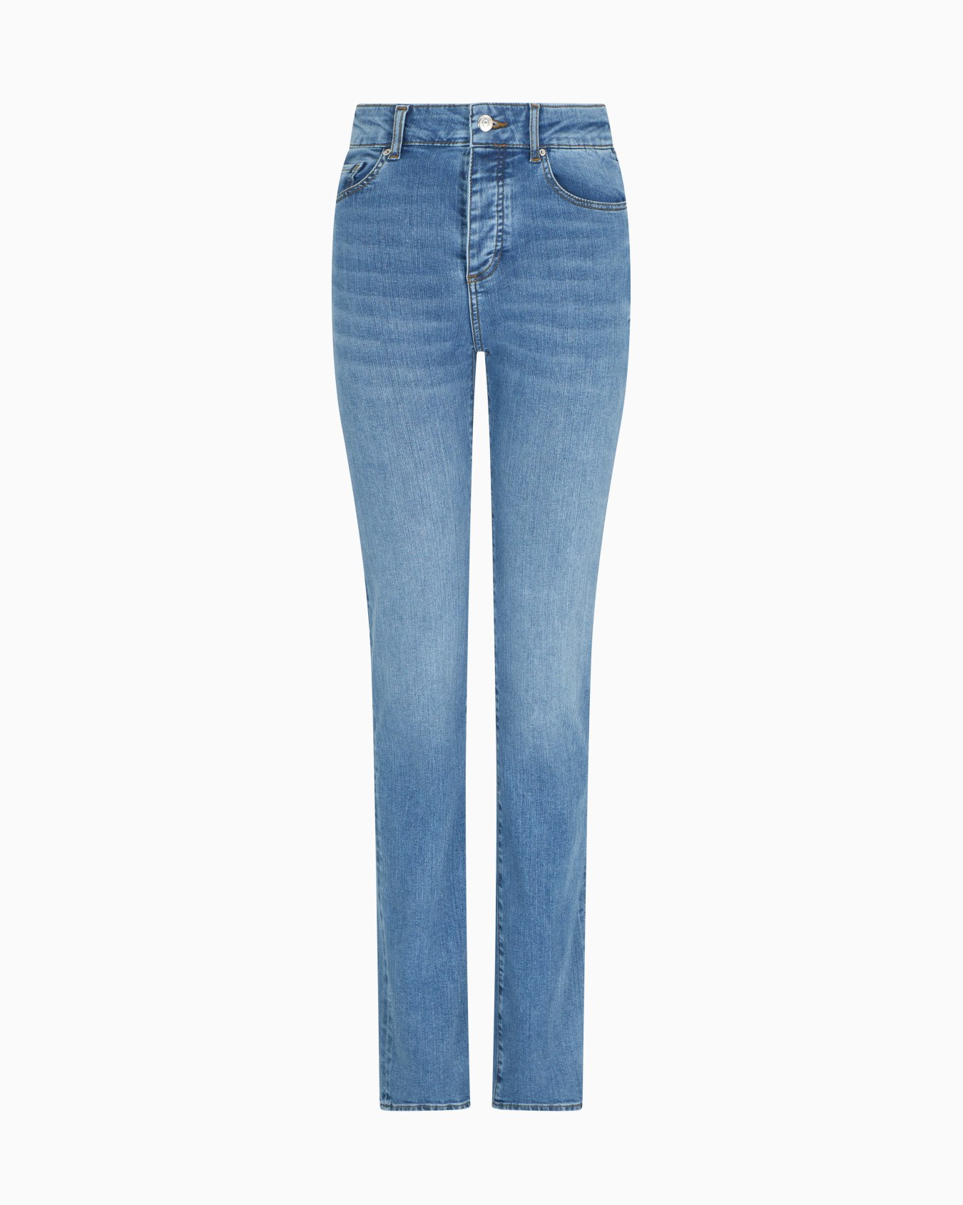 Slim fit jeans in mid blue denim stretch cotton Slide 0