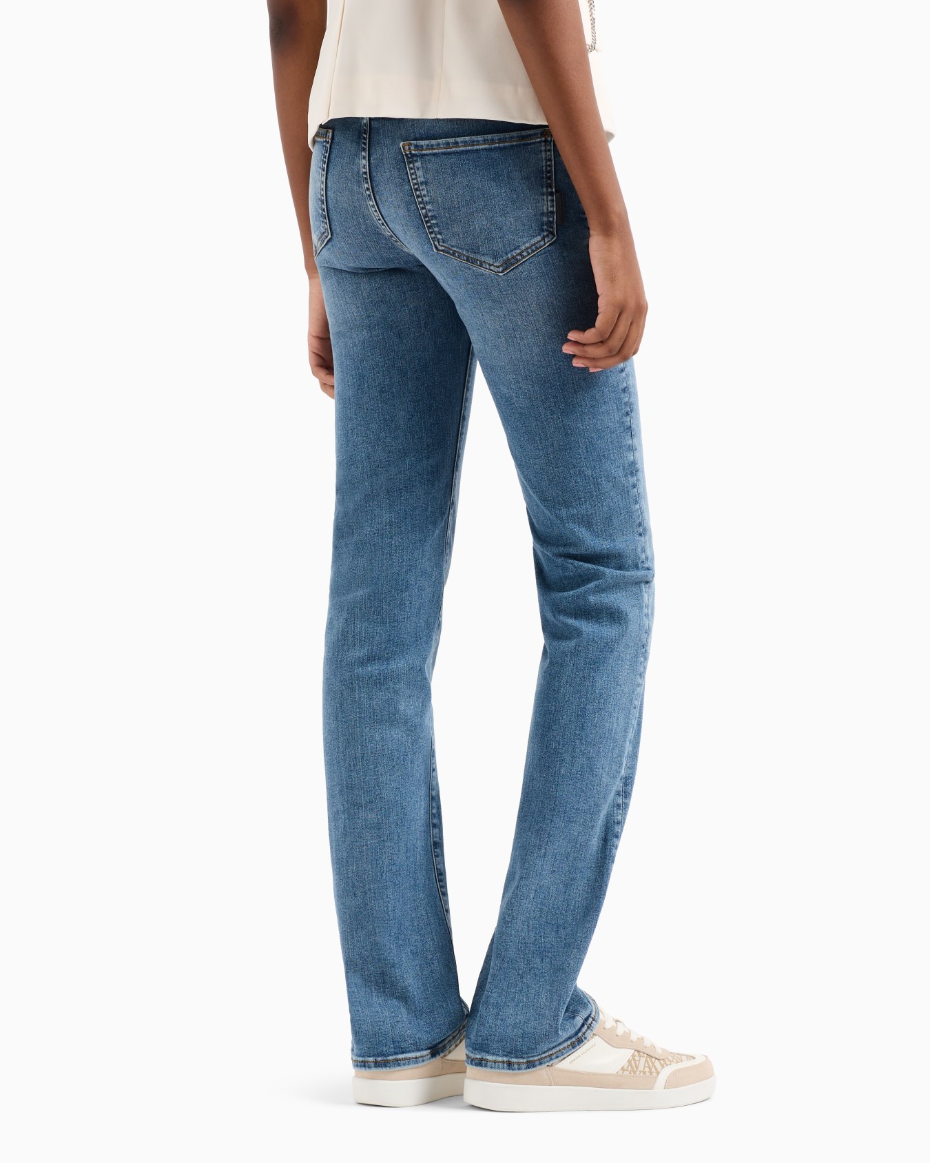 Slim fit jeans in mid blue denim stretch cotton Slide 2