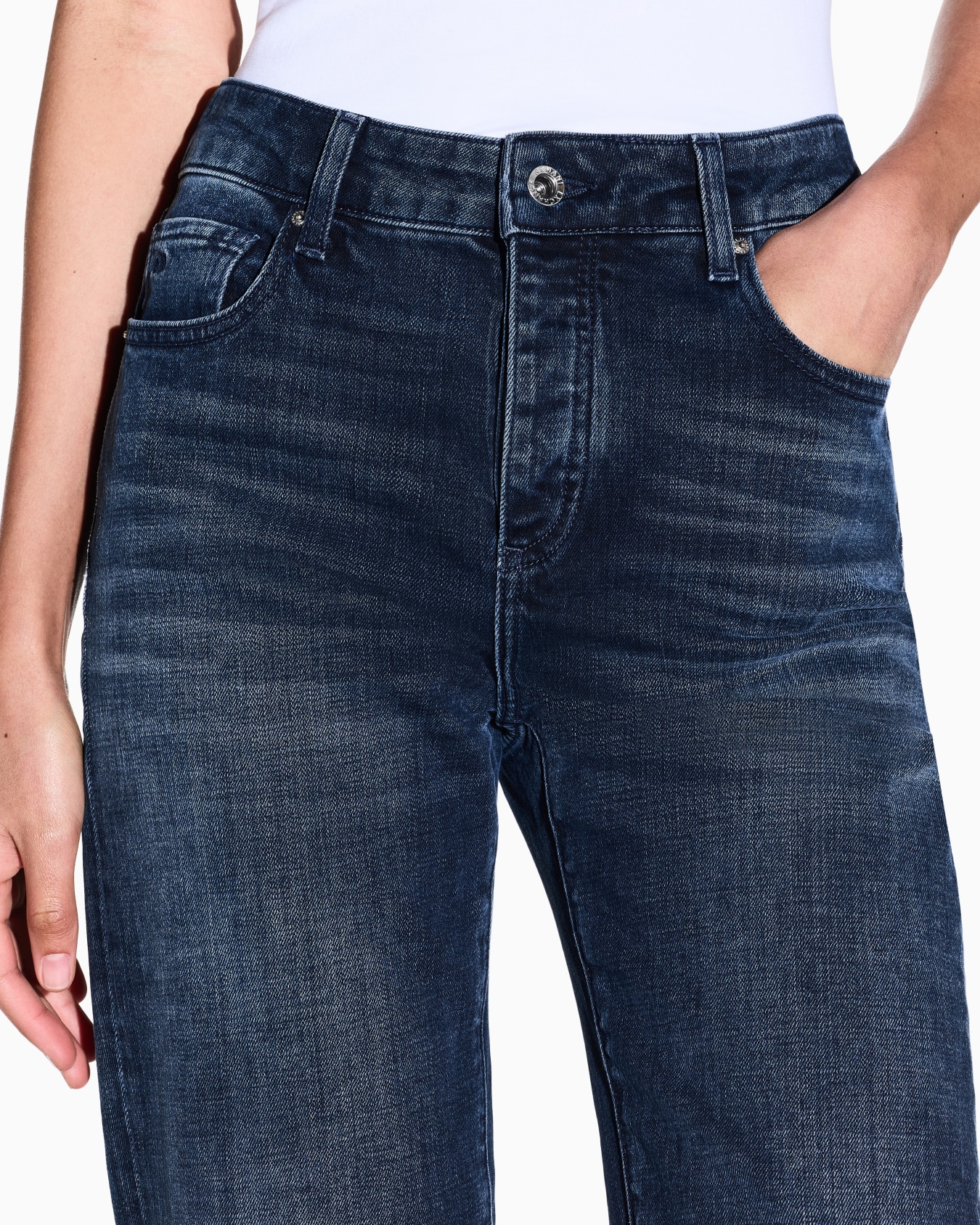 slim fit 5 pockets pant in denim stretch Slide 6