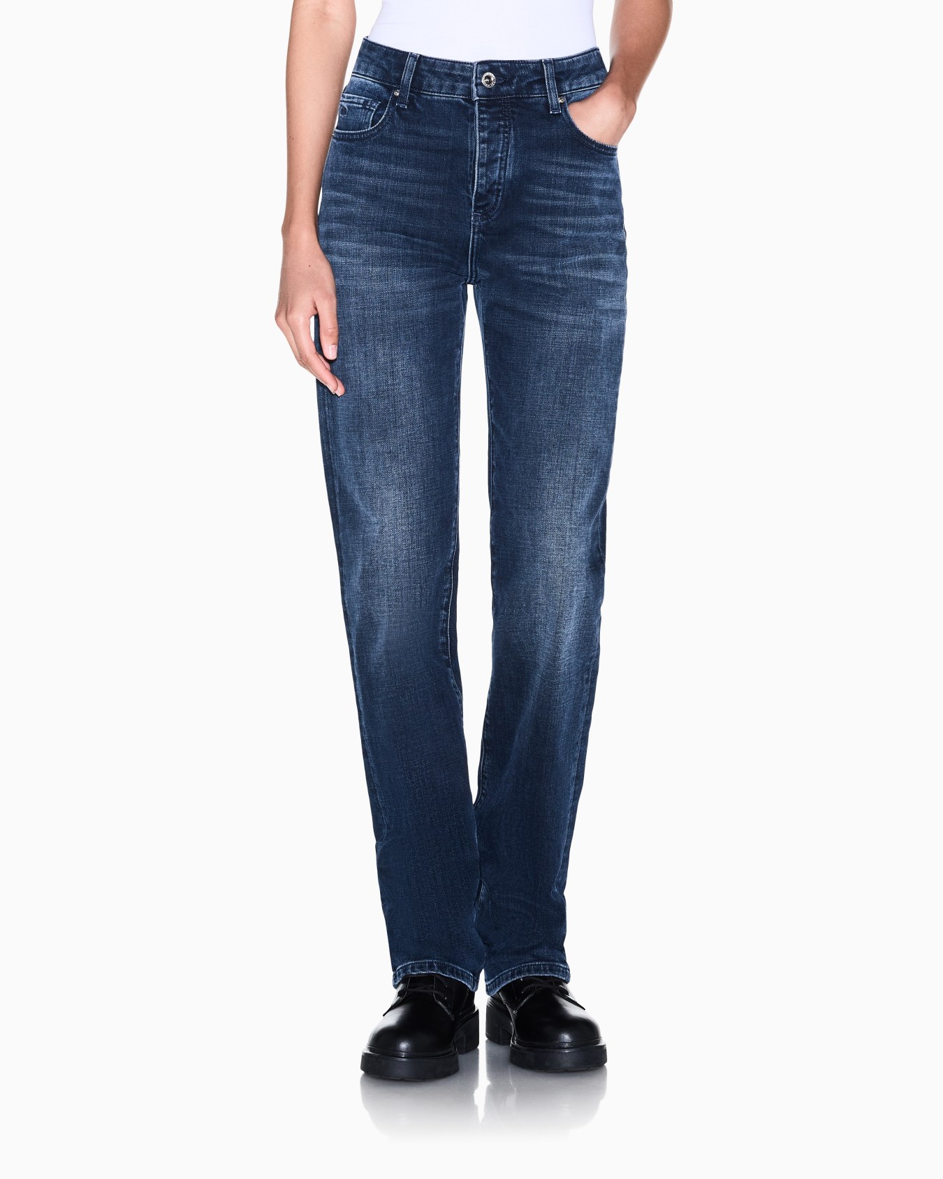 slim fit 5 pockets pant in denim stretch Slide 3