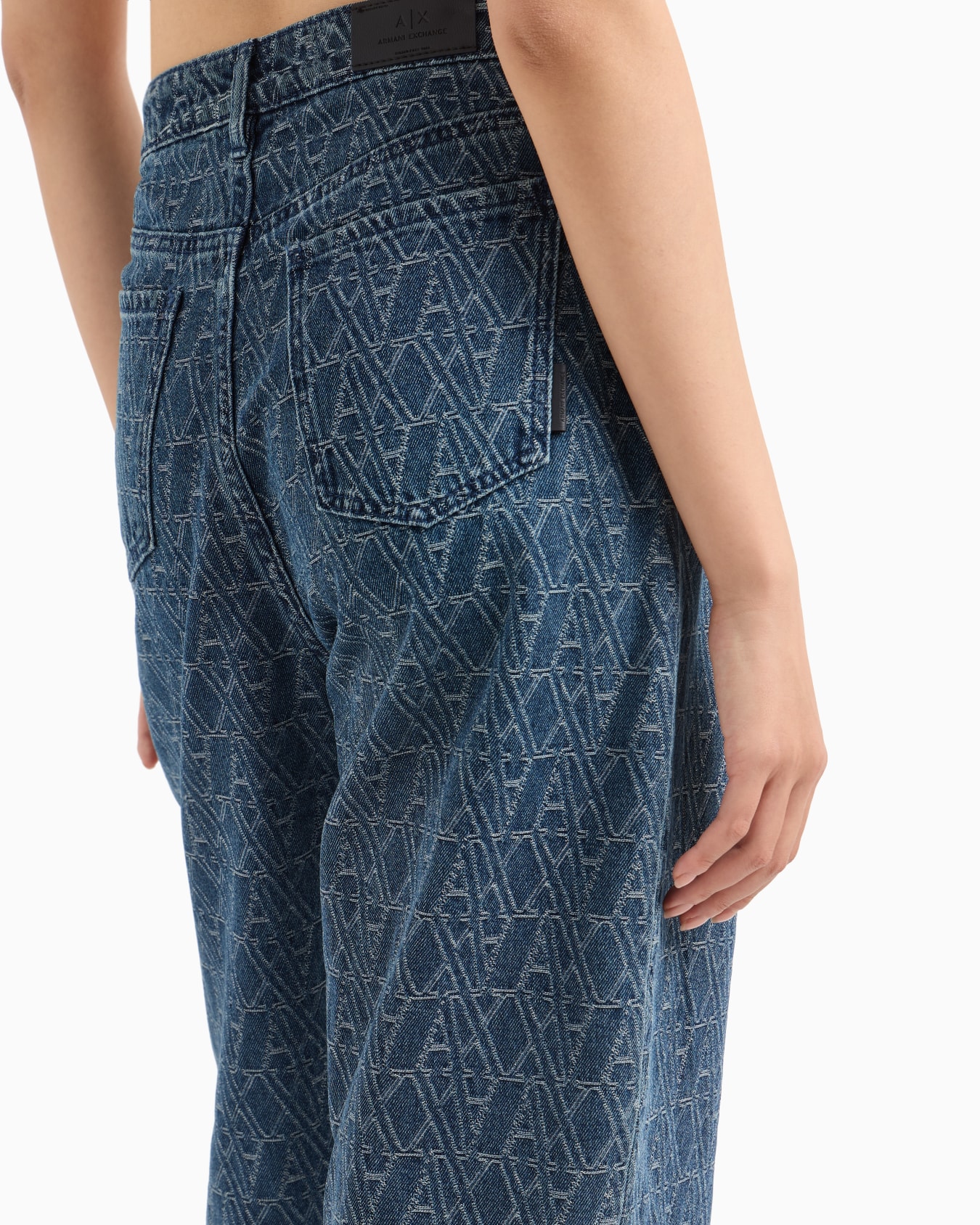 Relaxed fit jeans with allover ASV logo Slide 4