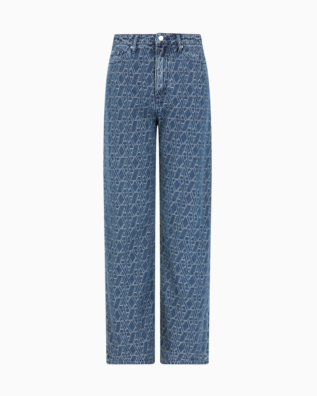 Relaxed fit jeans with allover ASV logo Slide 0