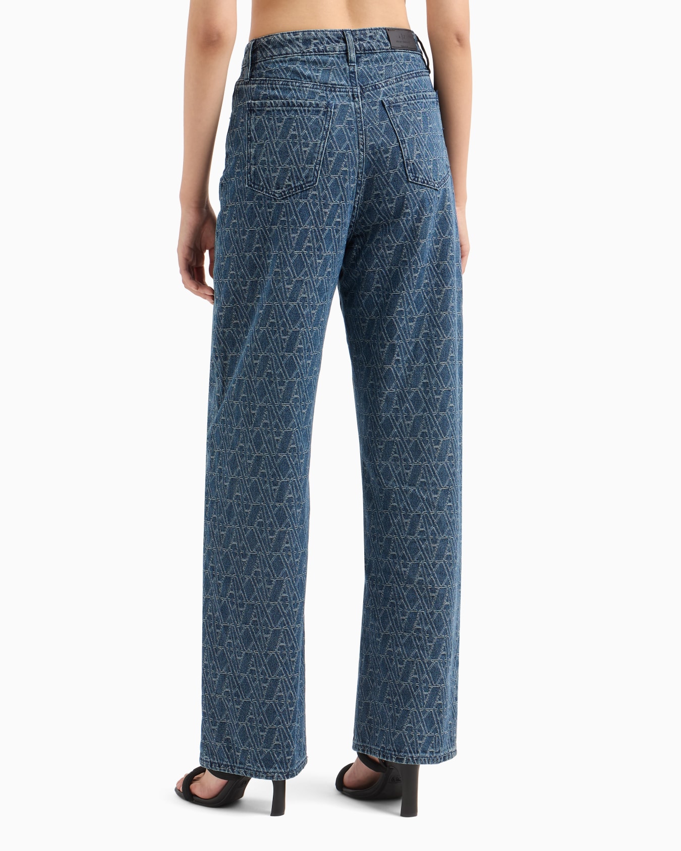 Relaxed fit jeans with allover ASV logo Slide 2