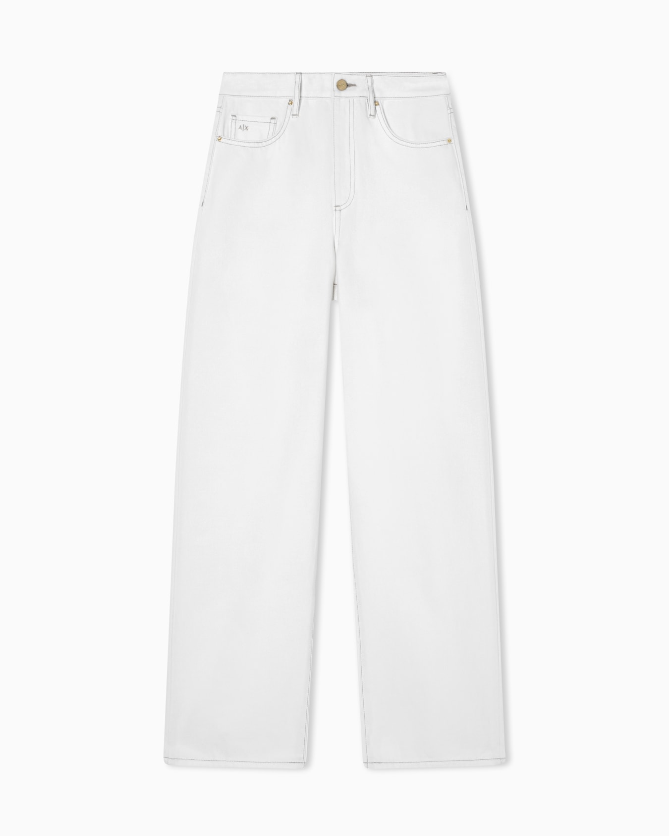 ホワイトデニムパンツ スライドする 0