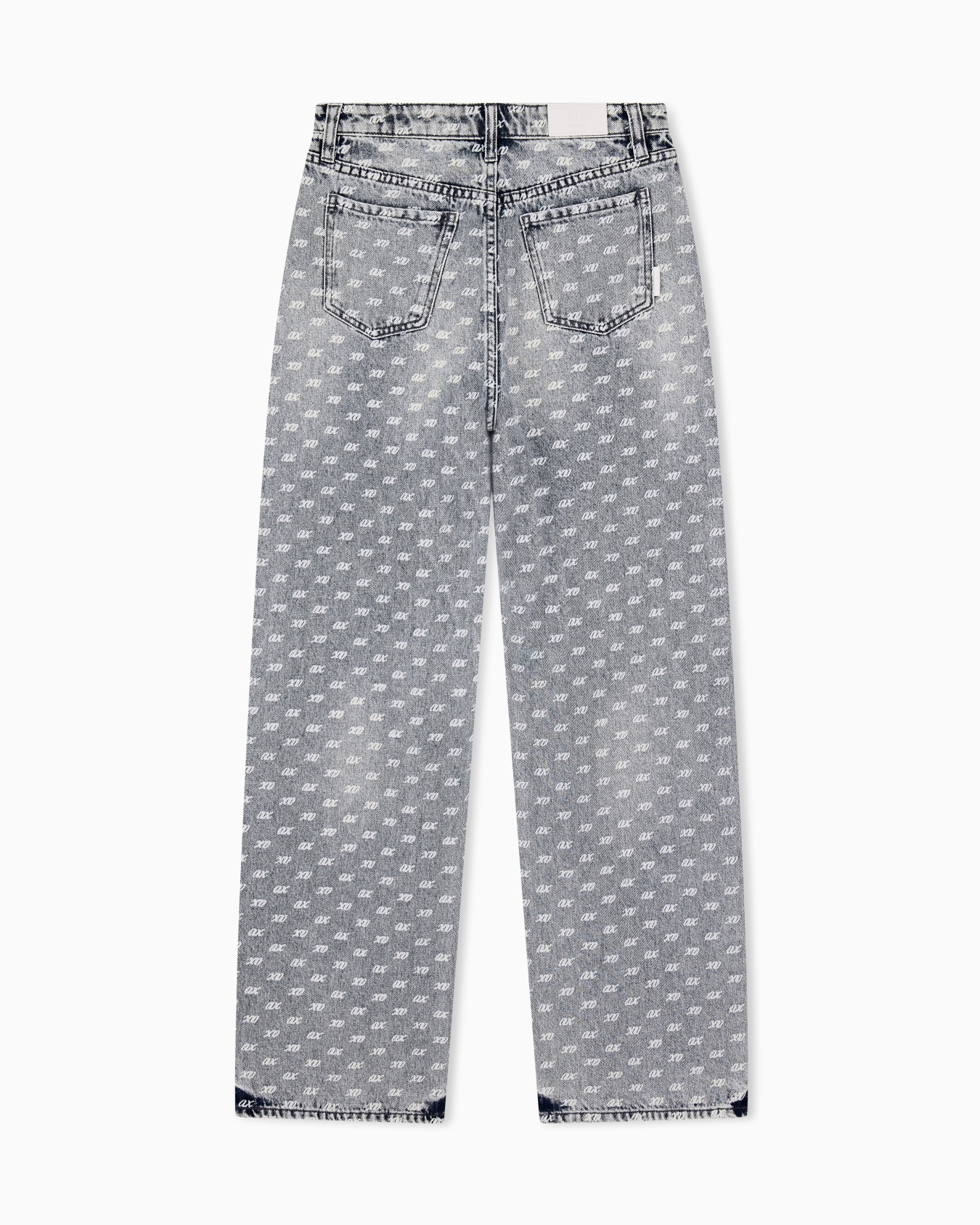 Oversized five-pocket denim pants with an allover print Slide 2