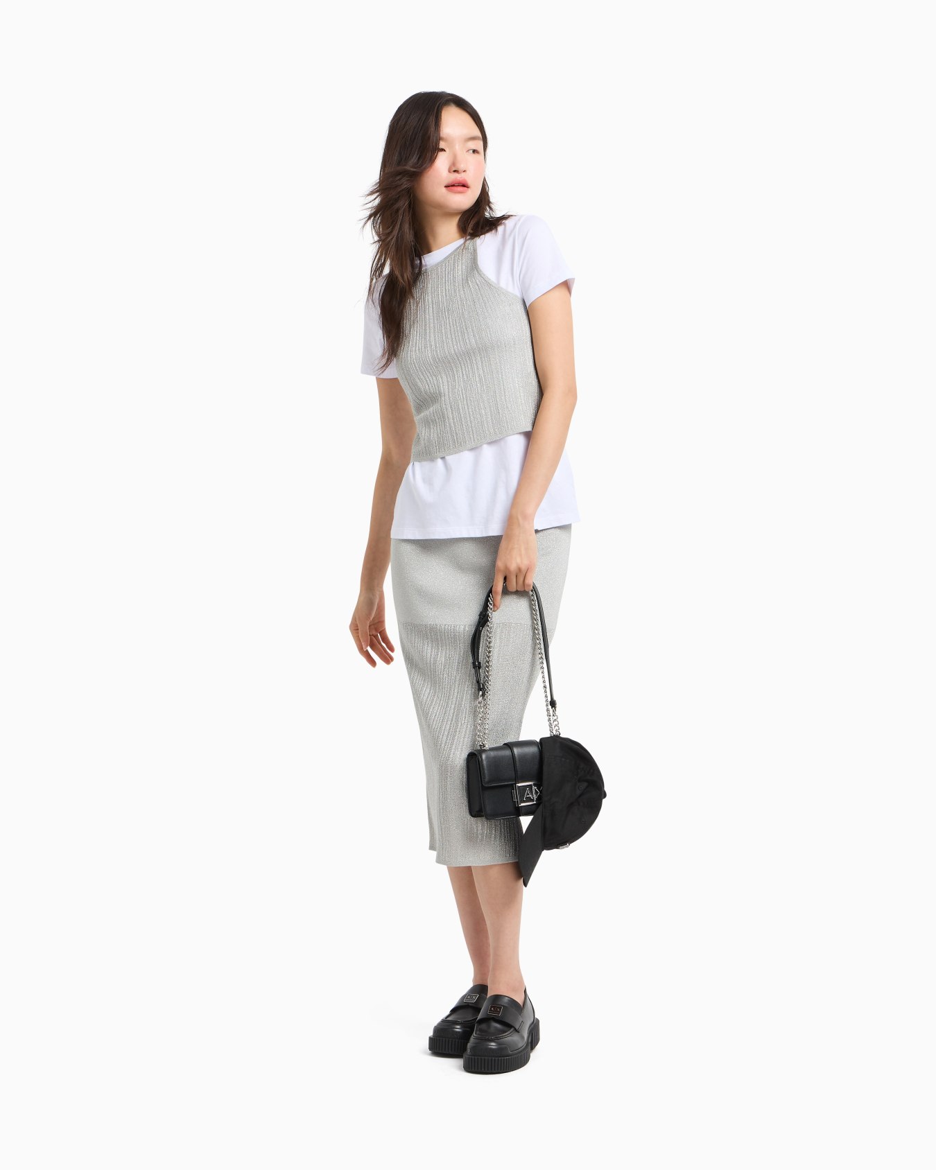 Regular fit T-shirt with ASV glitter logo Slide 1