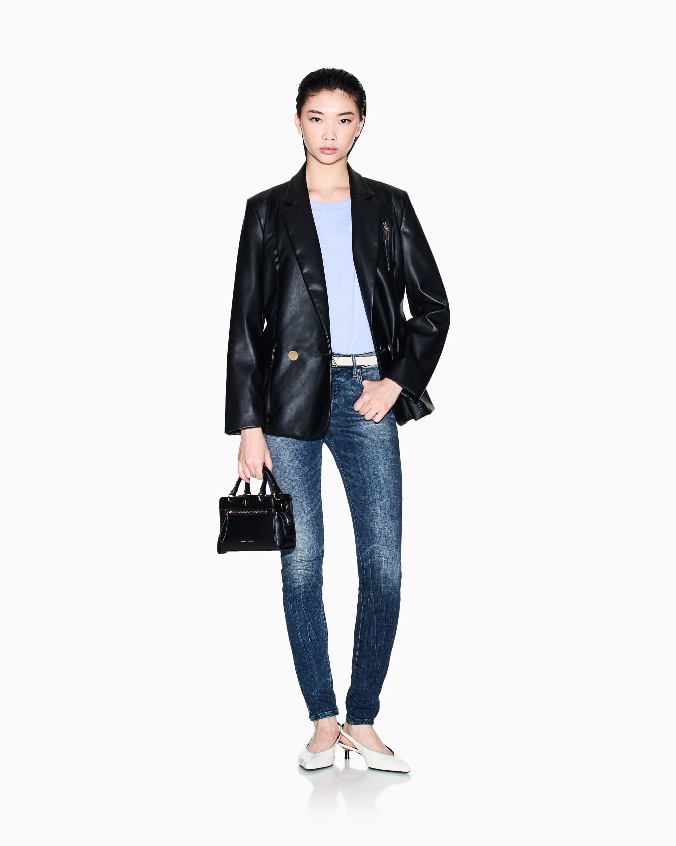 Super skinny used effect jeans Slide 1