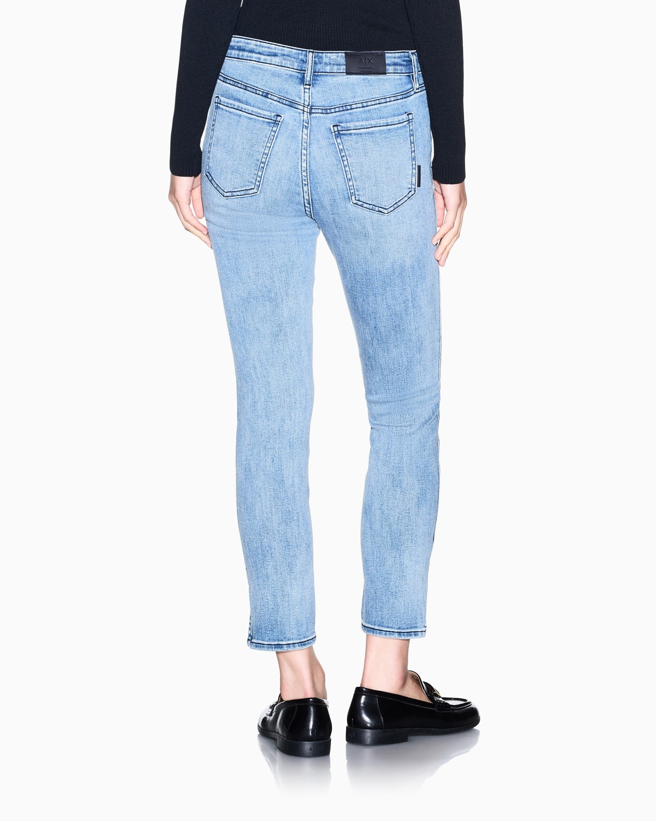 Super Skinny Jeans in Indigo Blue Stretch Denim Slide 3