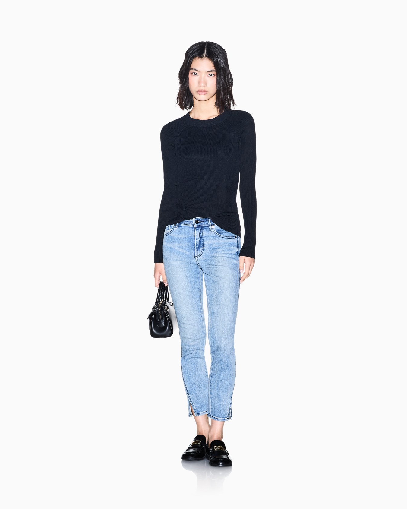 Super Skinny Jeans in Indigo Blue Stretch Denim Slide 1
