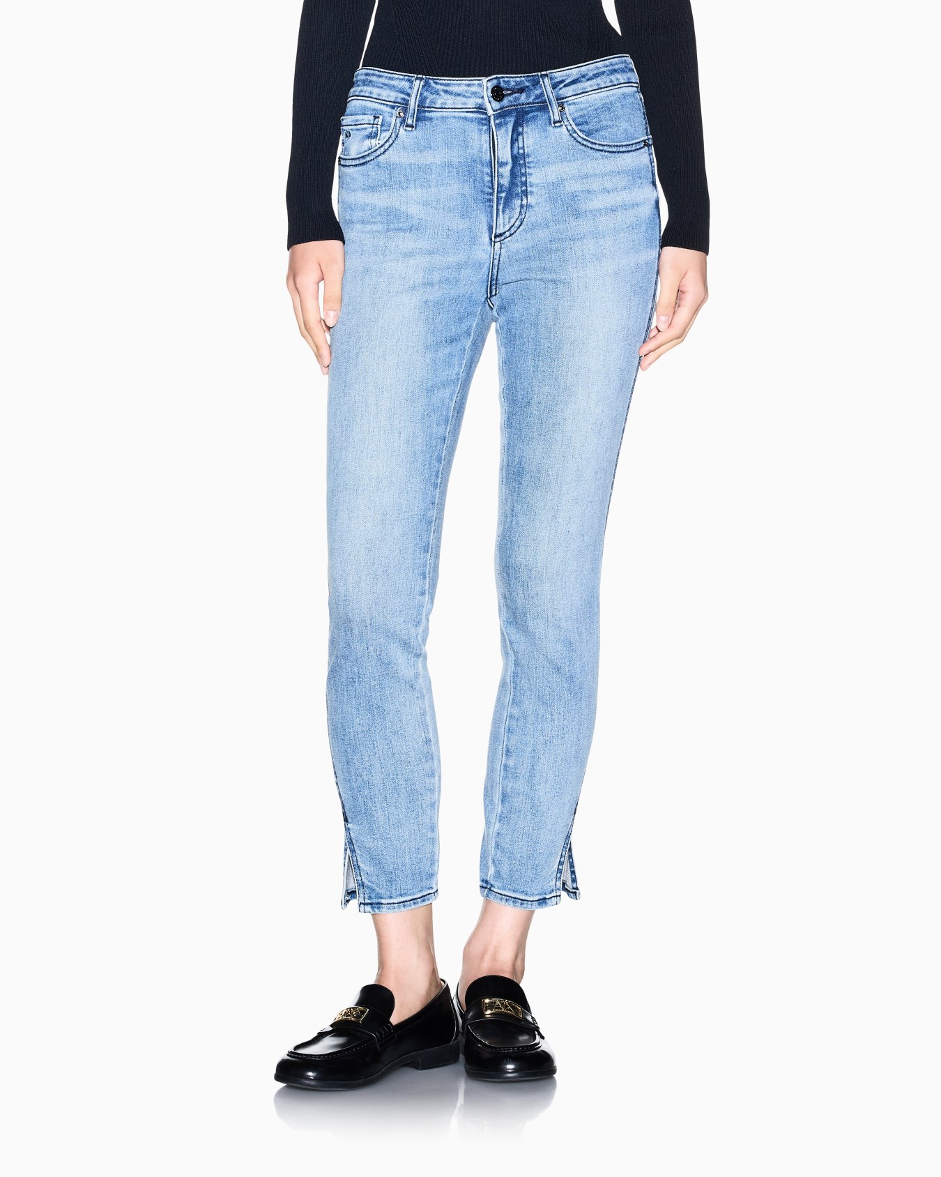 Super Skinny Jeans in Indigo Blue Stretch Denim Slide 2