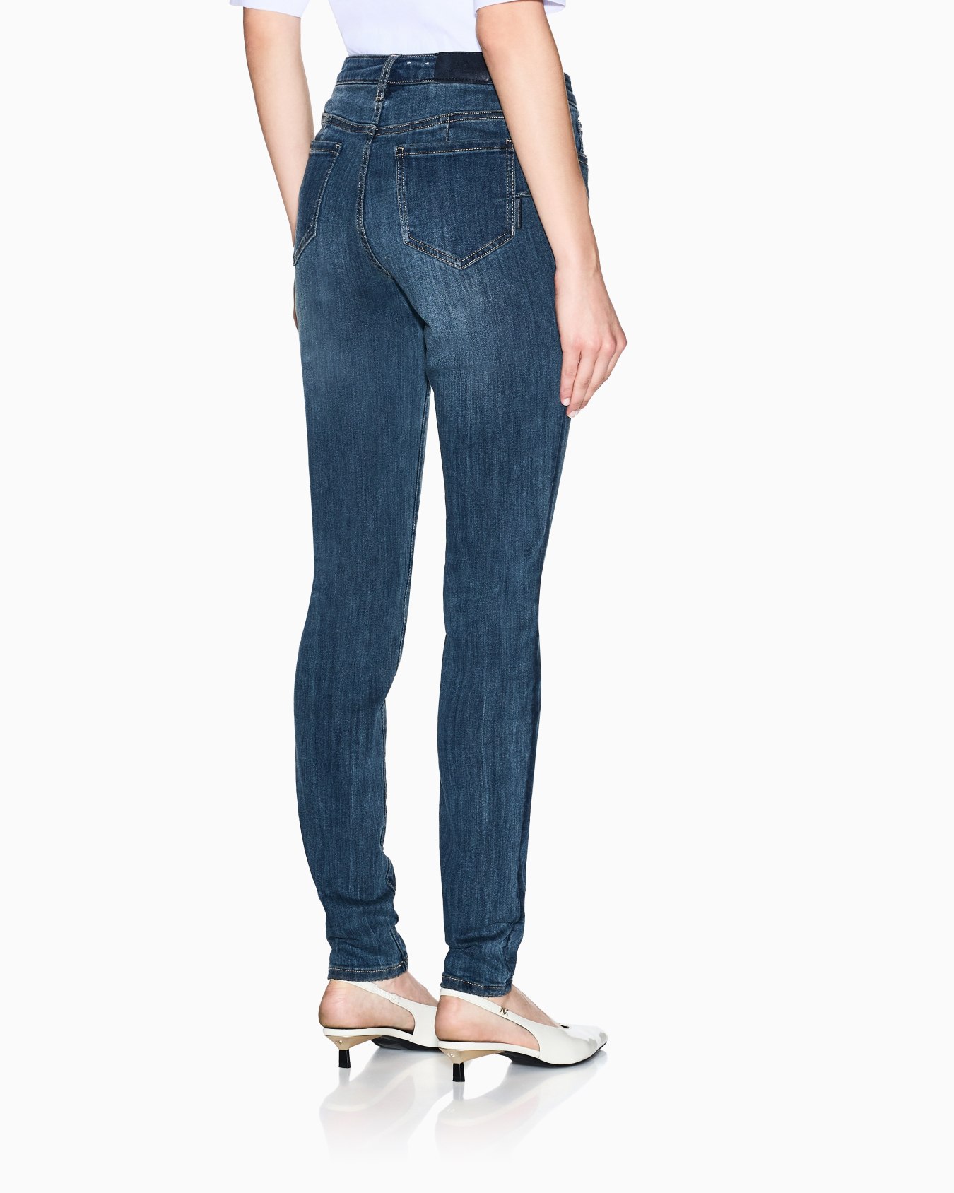 Vaqueros súper ajustados de mezclilla índigo ultra elásticos Diapositiva 5