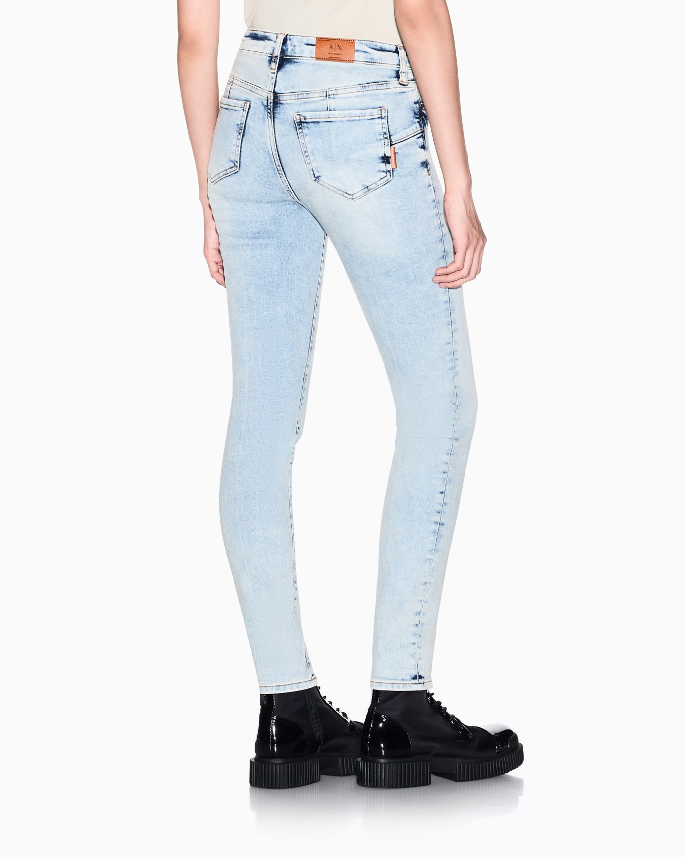 Super Skinny Jeans Denim Stretch con Dettagli Slide 3