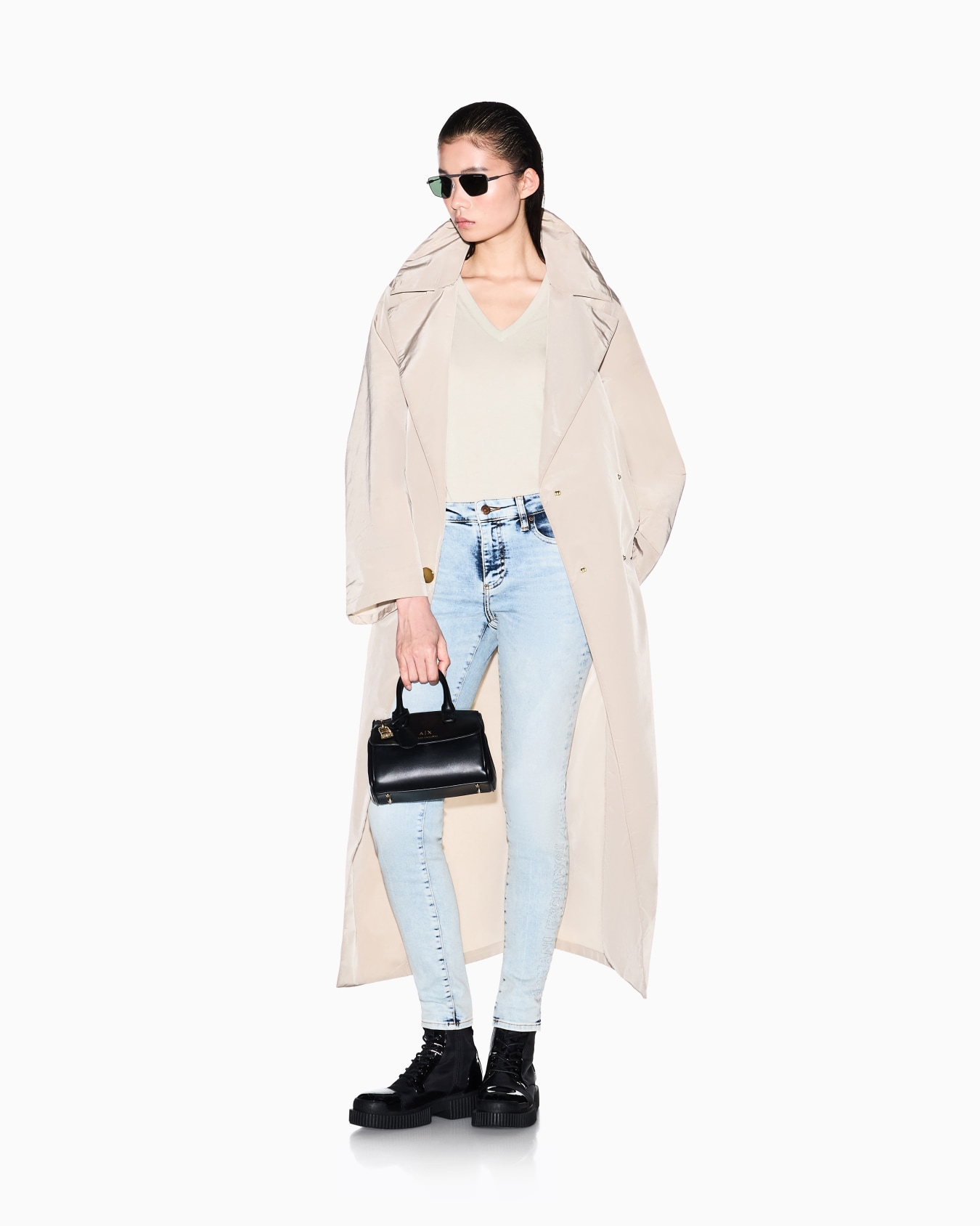 Super Skinny Jeans Denim Stretch con Dettagli Slide 1