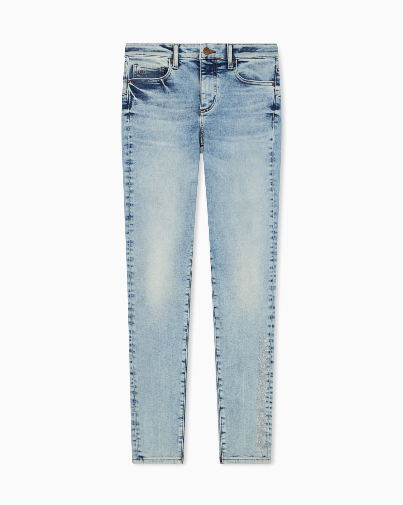 Super Skinny Light Denim Jeans with Details Diapositive 0