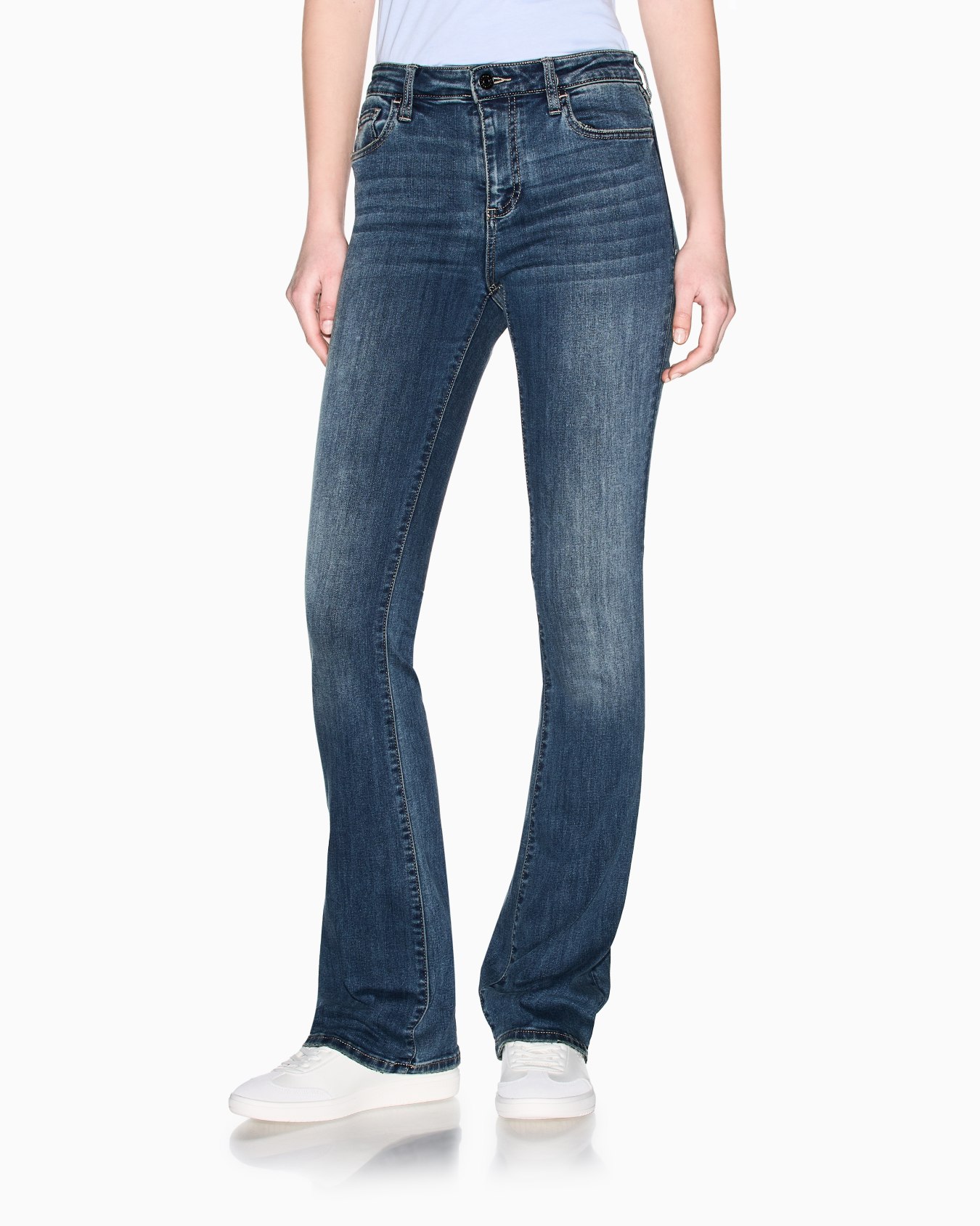 Flared cotton jeans Diapositiva 3