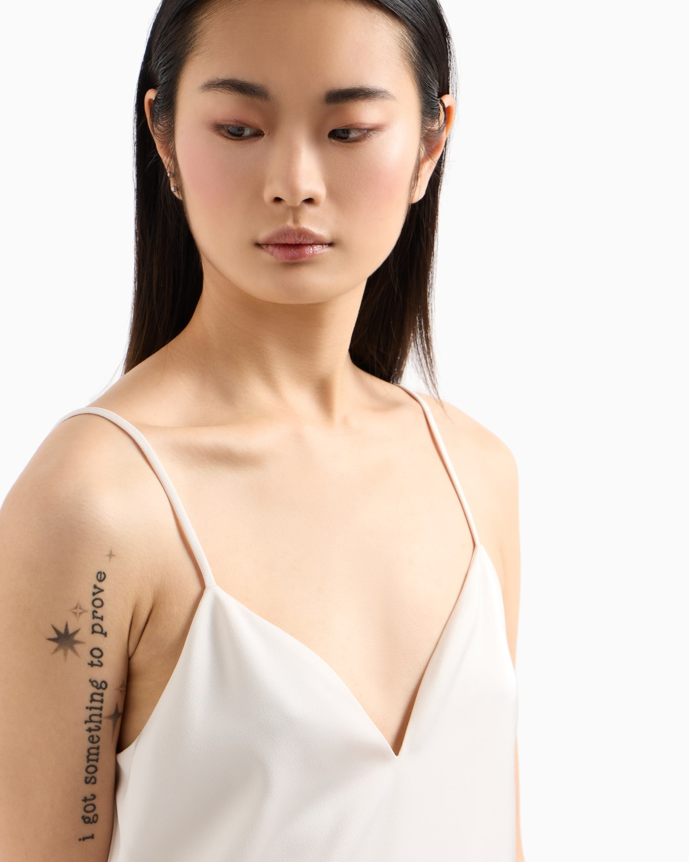 Matte satin fabric top Slide 4
