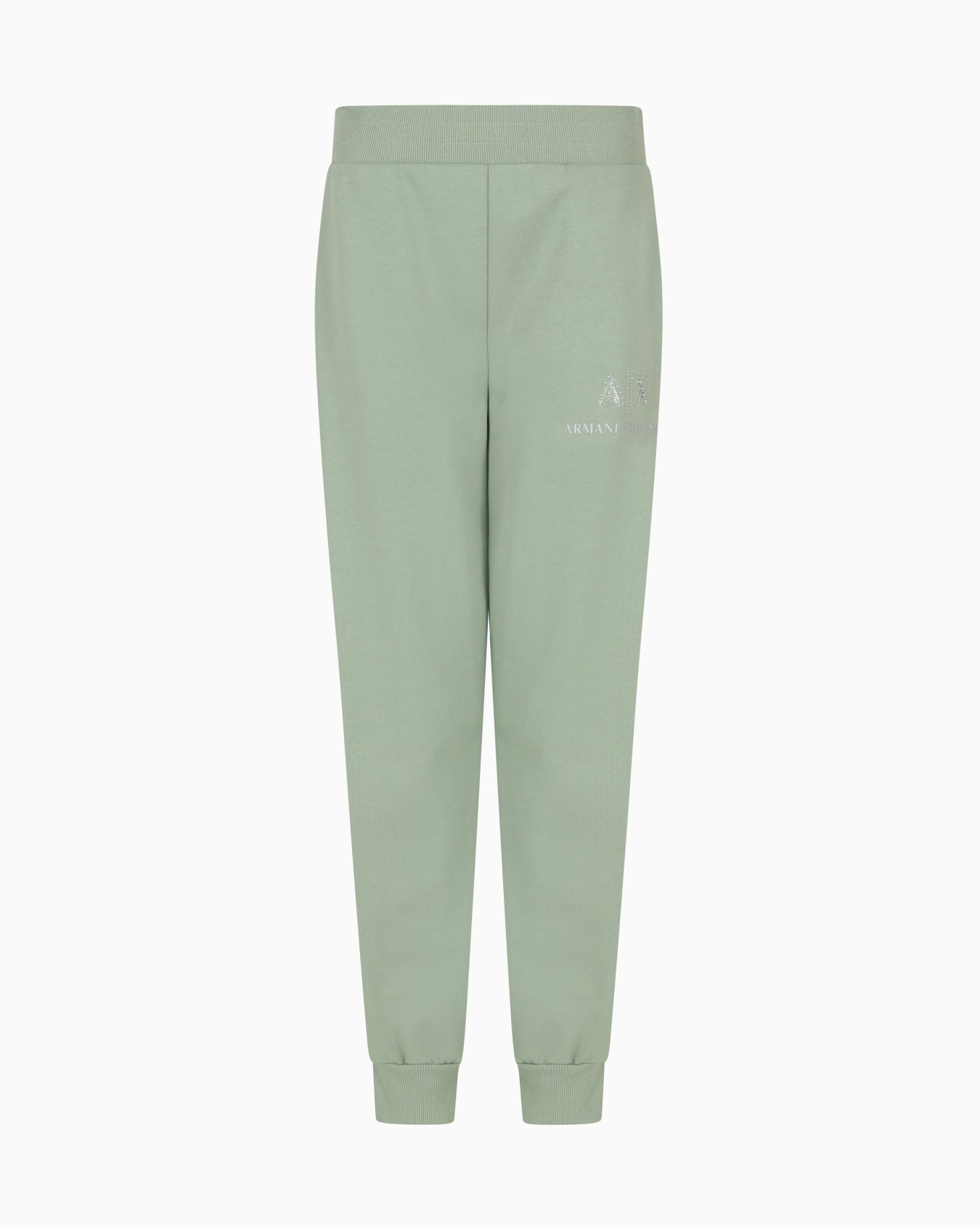Jogger pants with logo and rhinestones Slide 0