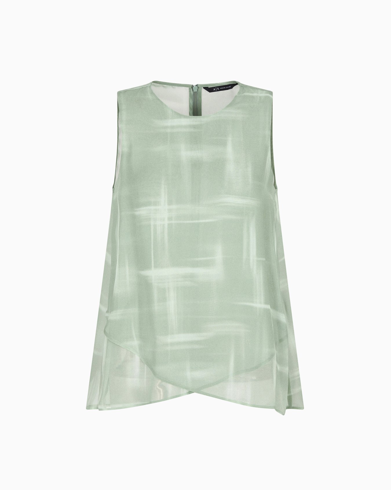 Asymmetrical top in viscose chiffon Slide 0