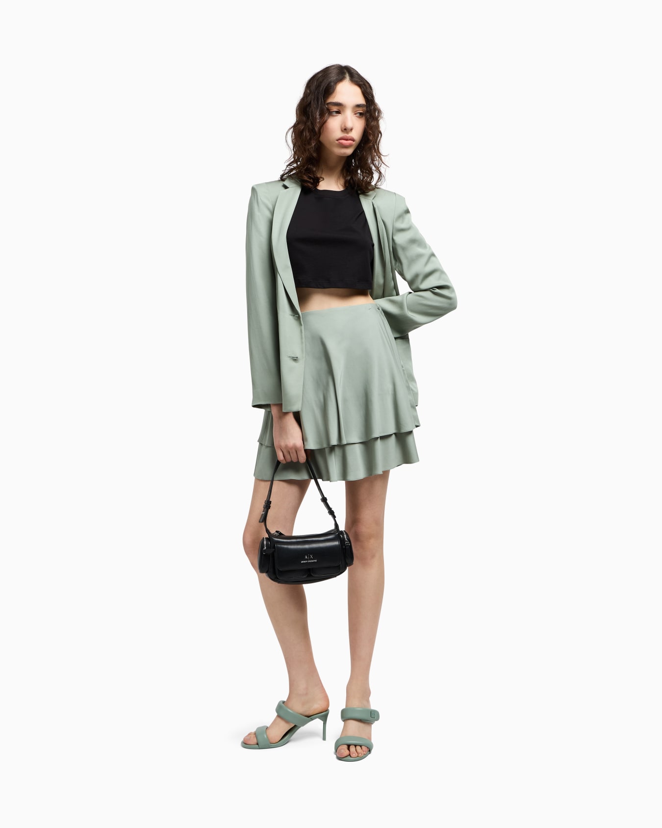 Mini skirt in flowing viscose Slide 1