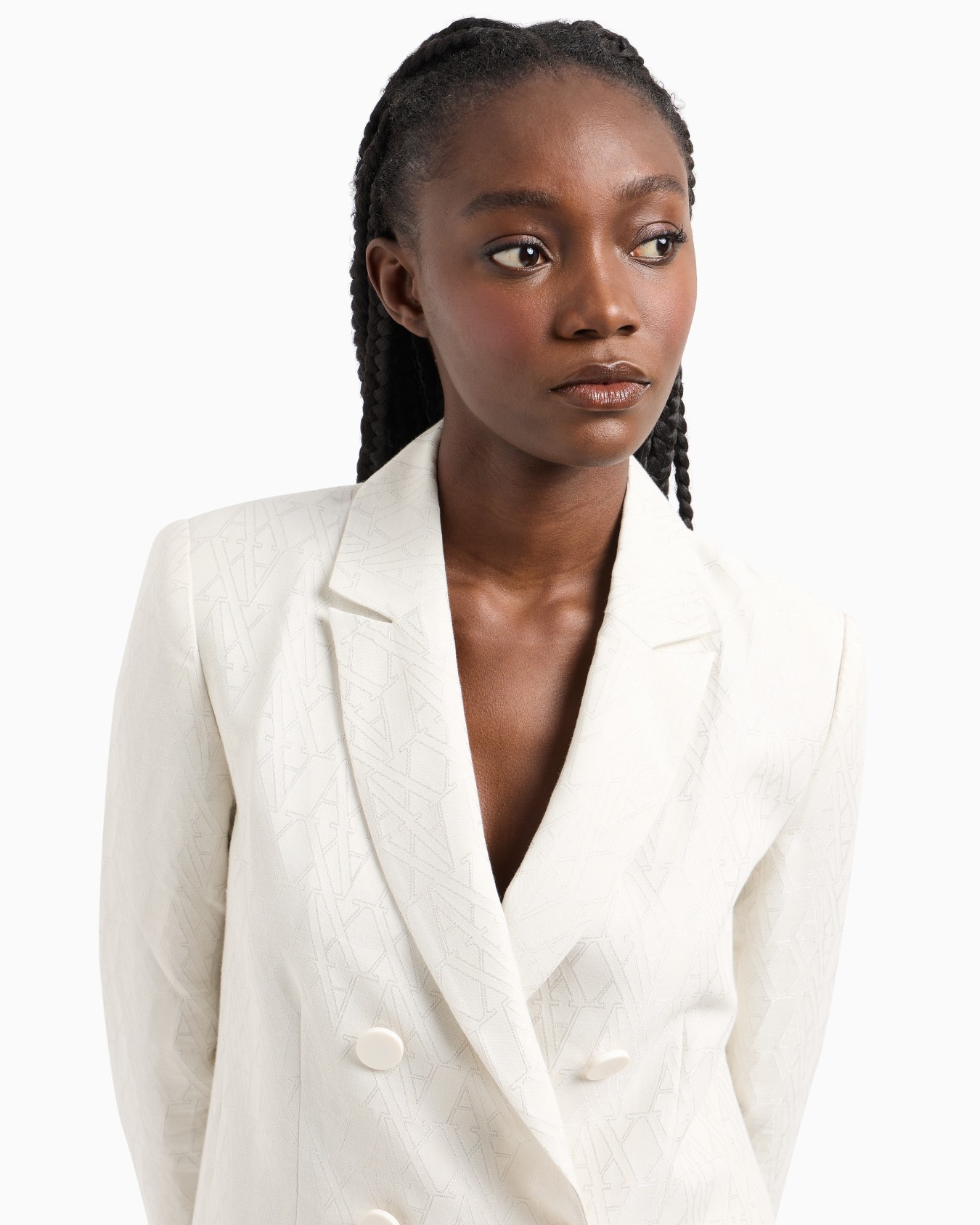 Veste en tissu à double boutonnage avec logo intégral Diapositive 4