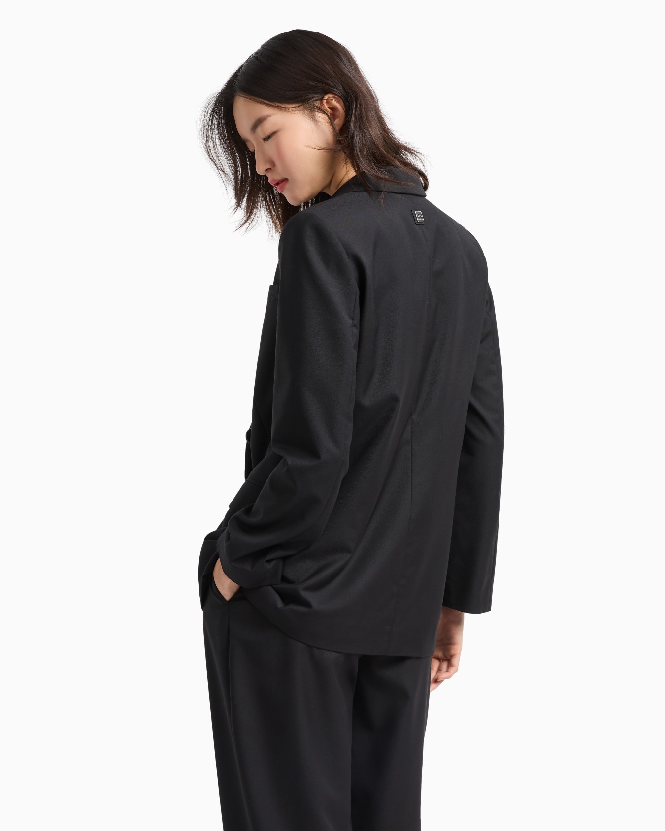 Double-breasted twill jacket Slide 2