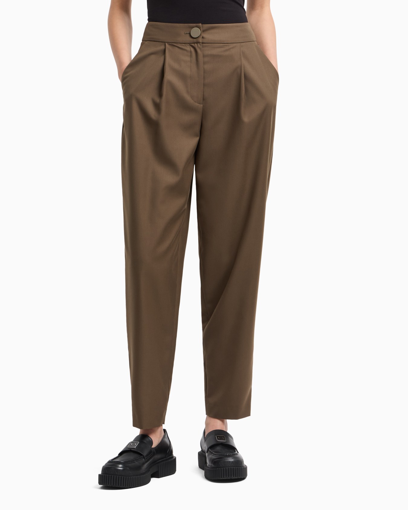 Twill pleated trousers Slide 3