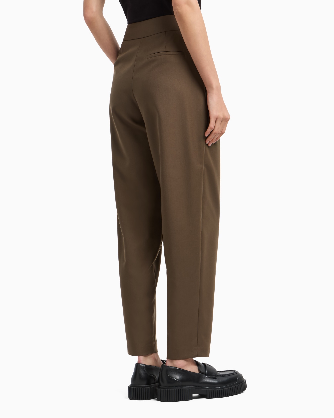 Twill pleated trousers Slide 2