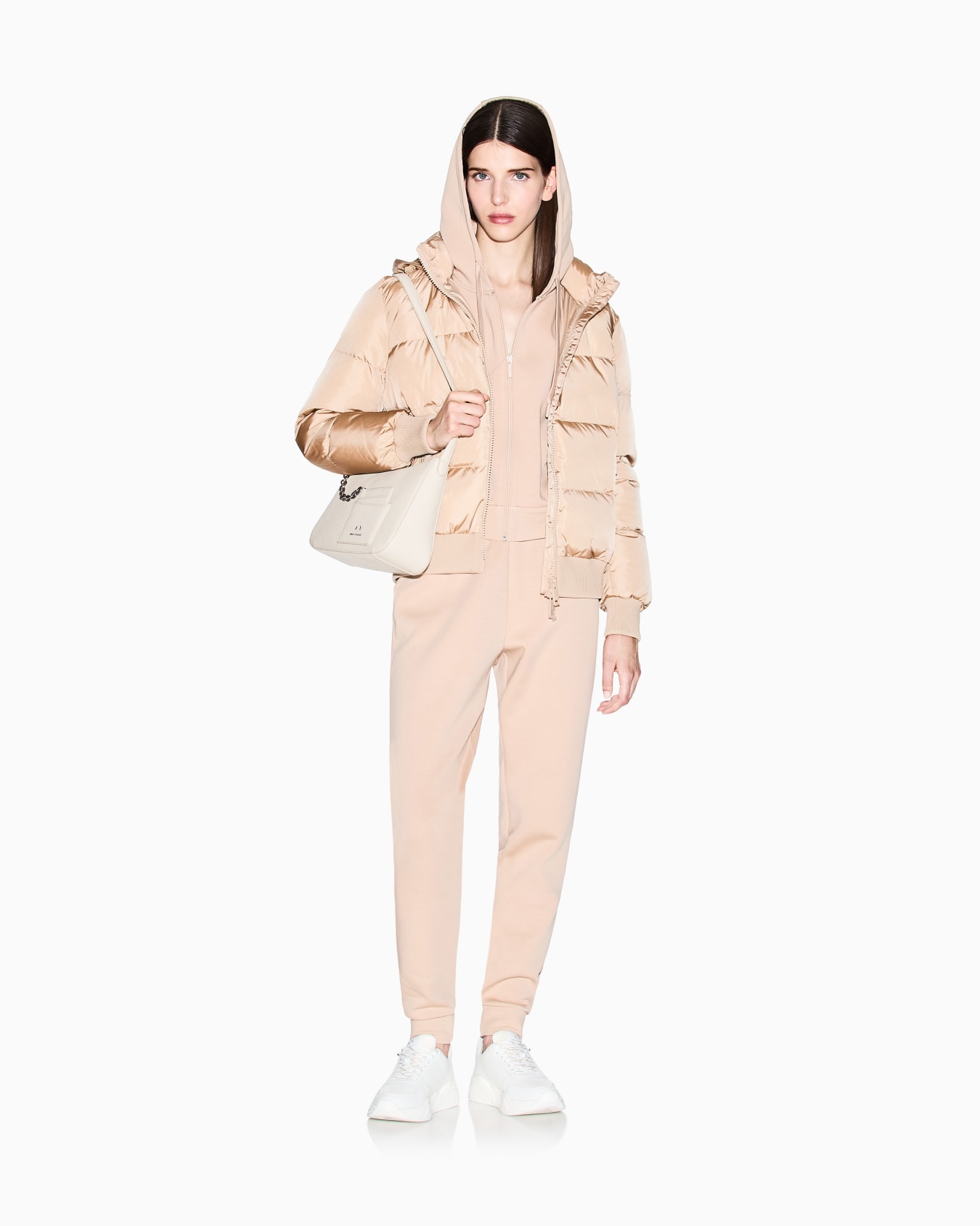 Quilted hooded down jacket Slide 1