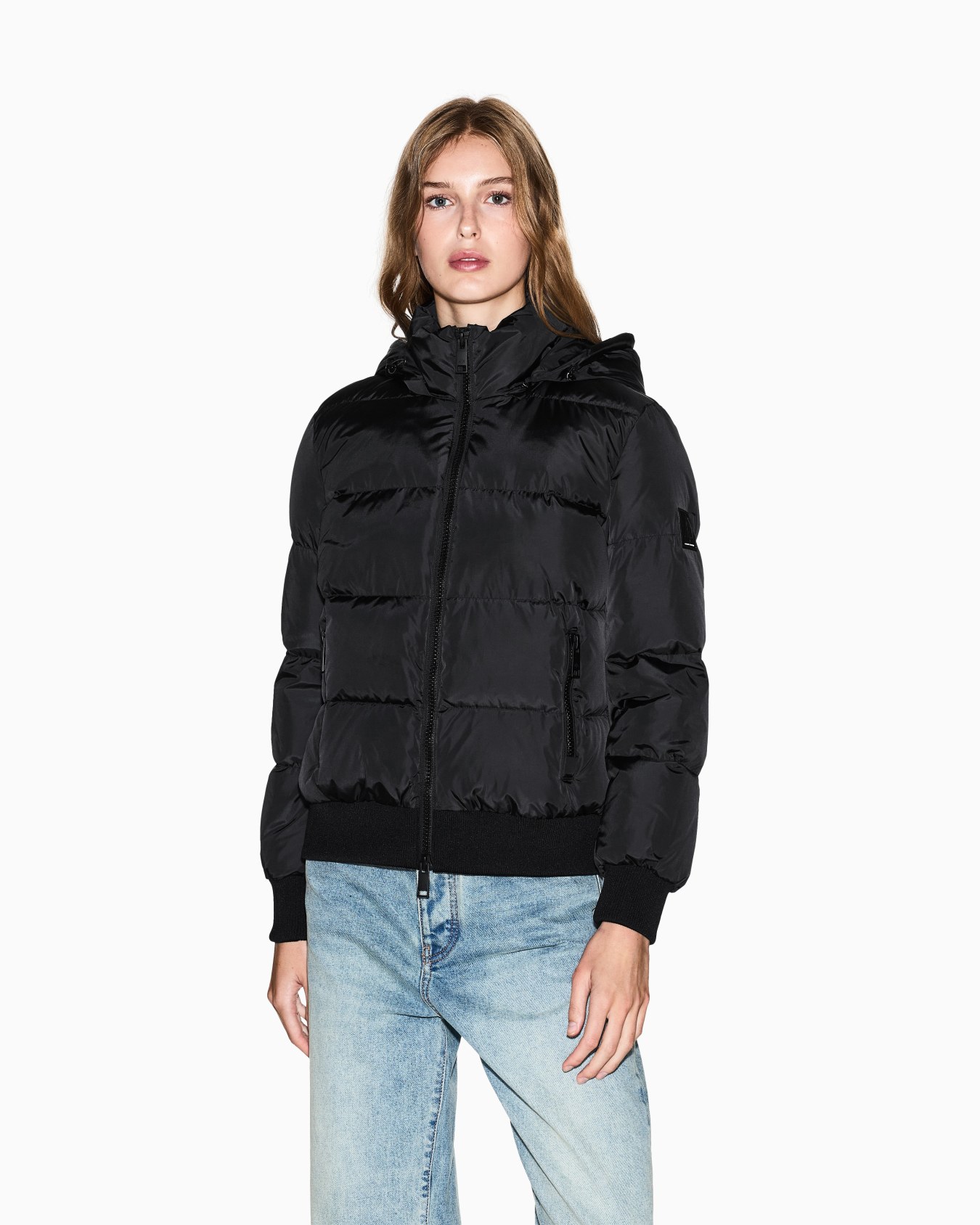 Quilted hooded down jacket Slide 3