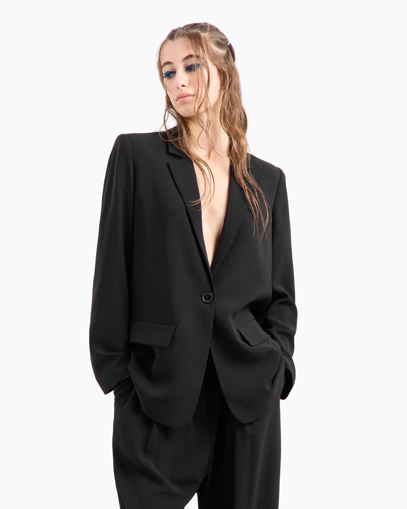  Veste oversize à simple boutonnage et un bouton Diapositive 3