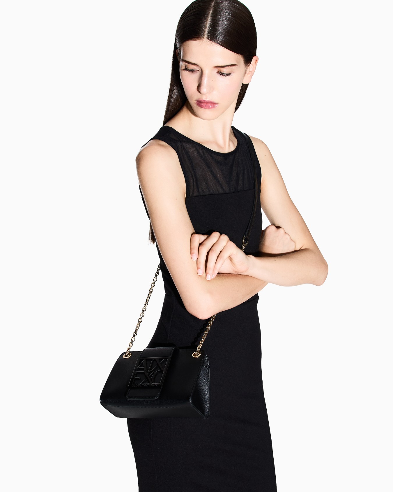 Small shoulder bag with shaped logo Slide 5