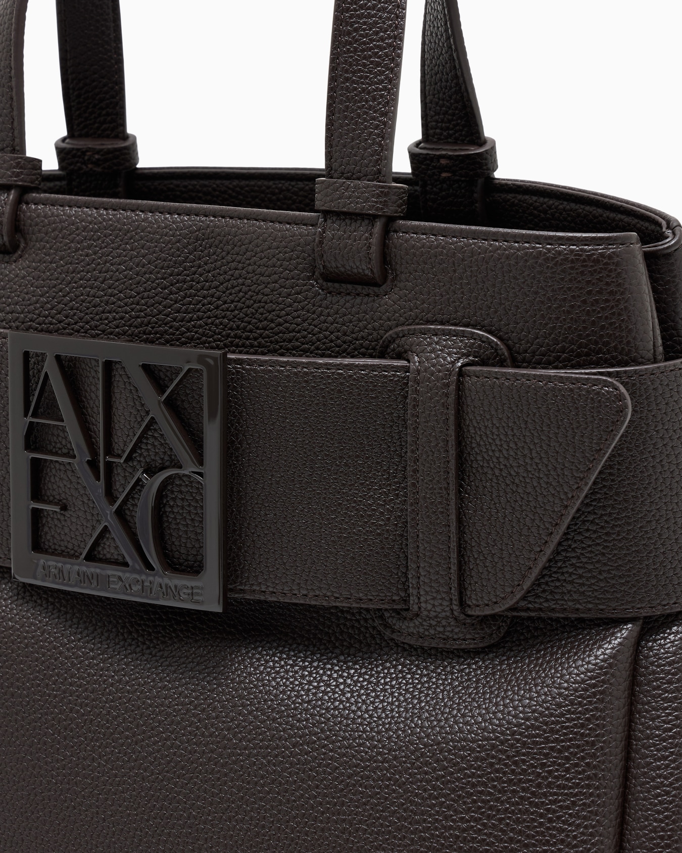 Sac shopping à effet grainé avec ceinture et boucle Diapositive 5
