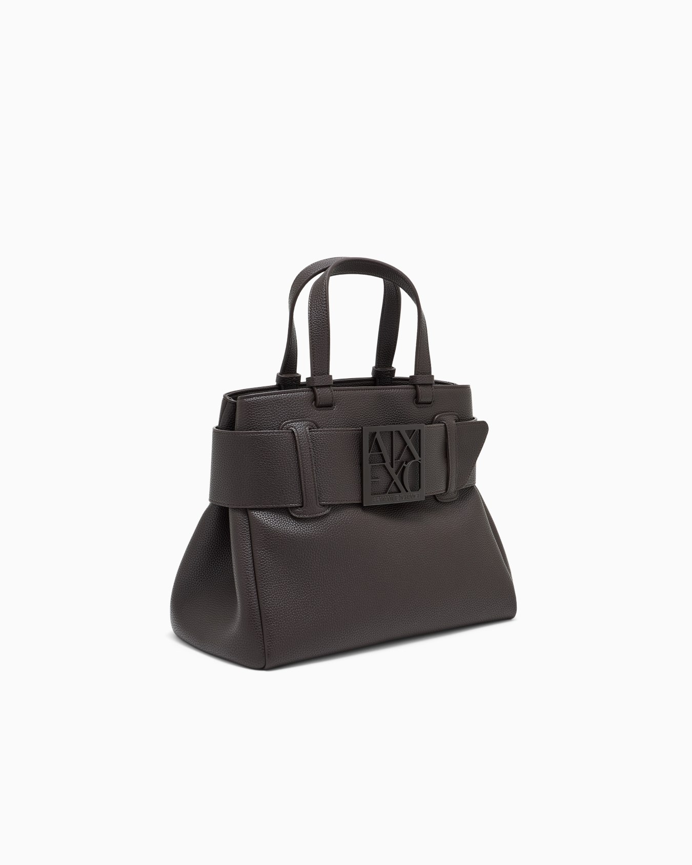 Sac shopping à effet grainé avec ceinture et boucle Diapositive 1