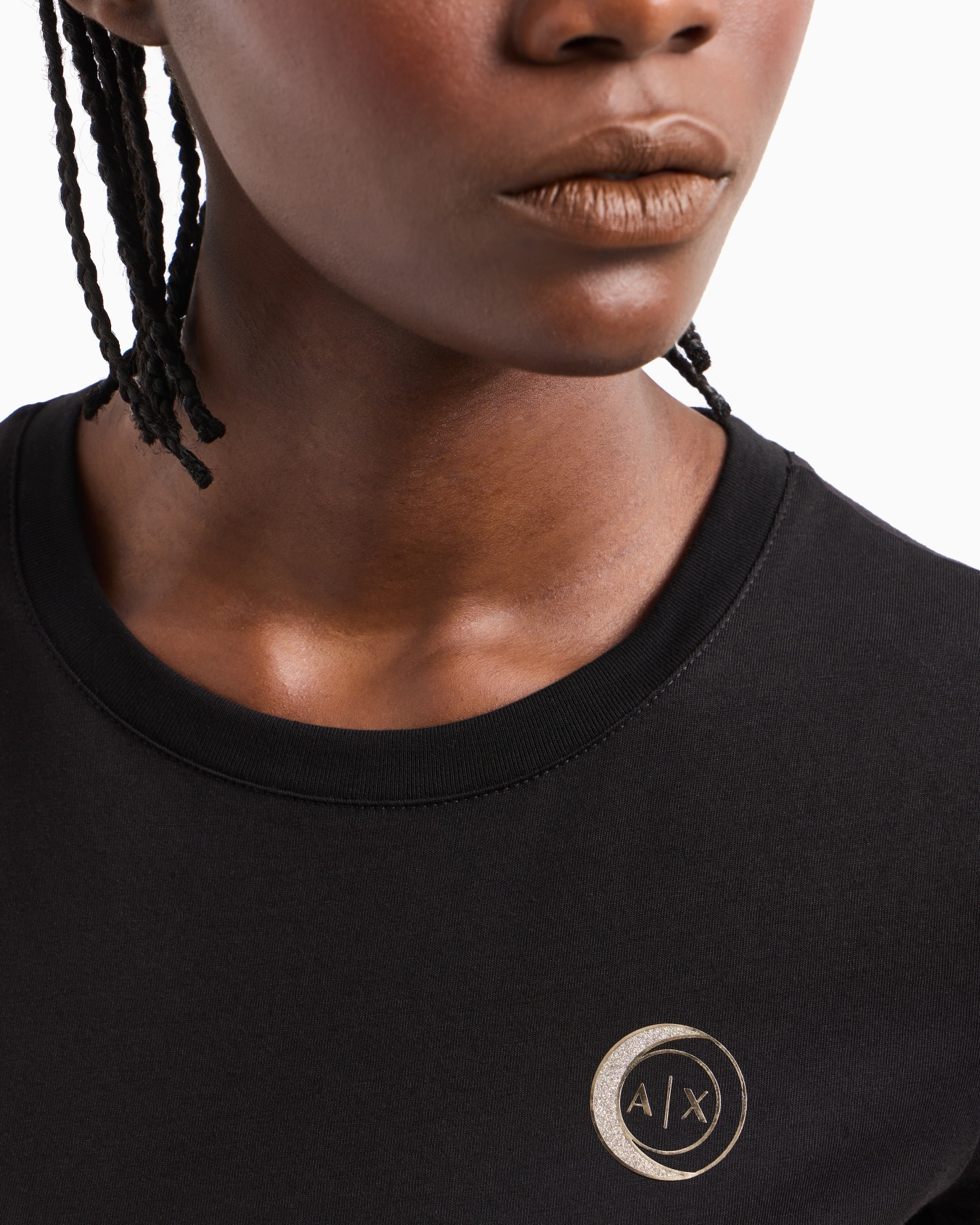 Jersey T-shirt with metal logo Slide 4