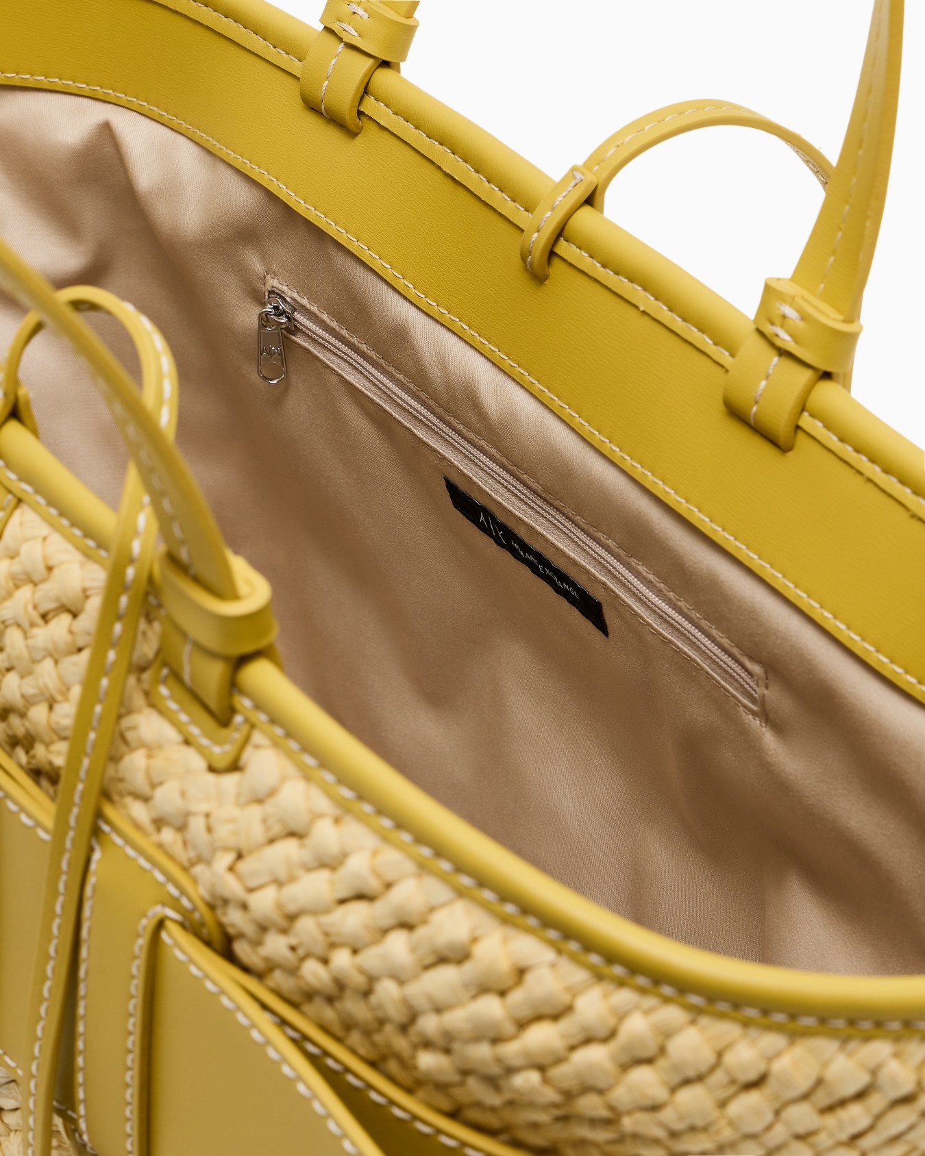 Straw shopper bag with logo band Slide 3
