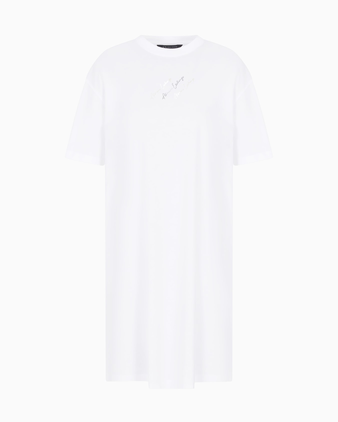 Vestido midi de jersey con logotipo Diapositiva 0