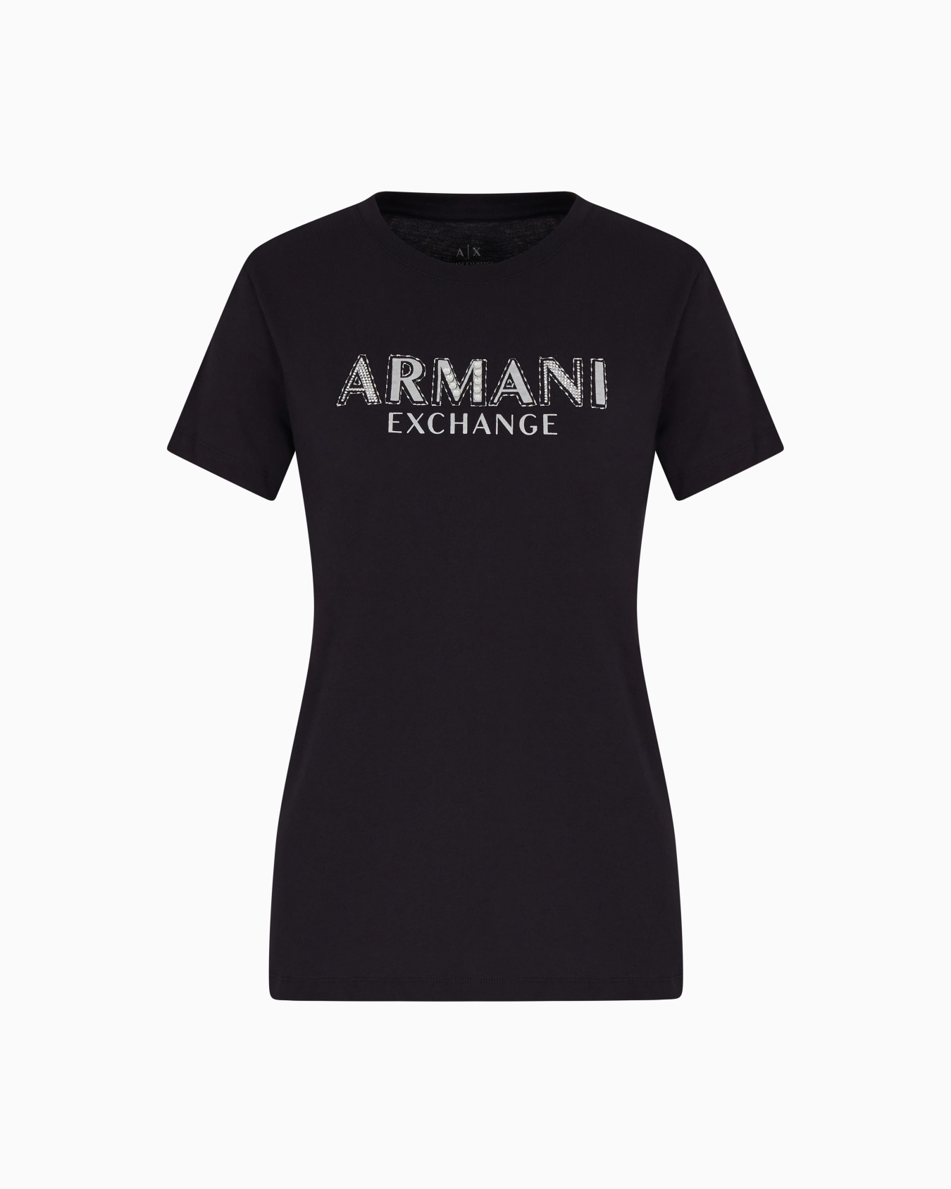 Regular fit T-shirt with metal logo Slide 0