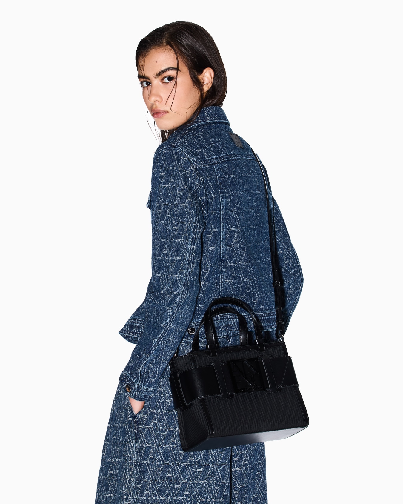 Medium Handbag with Logo Slide 6