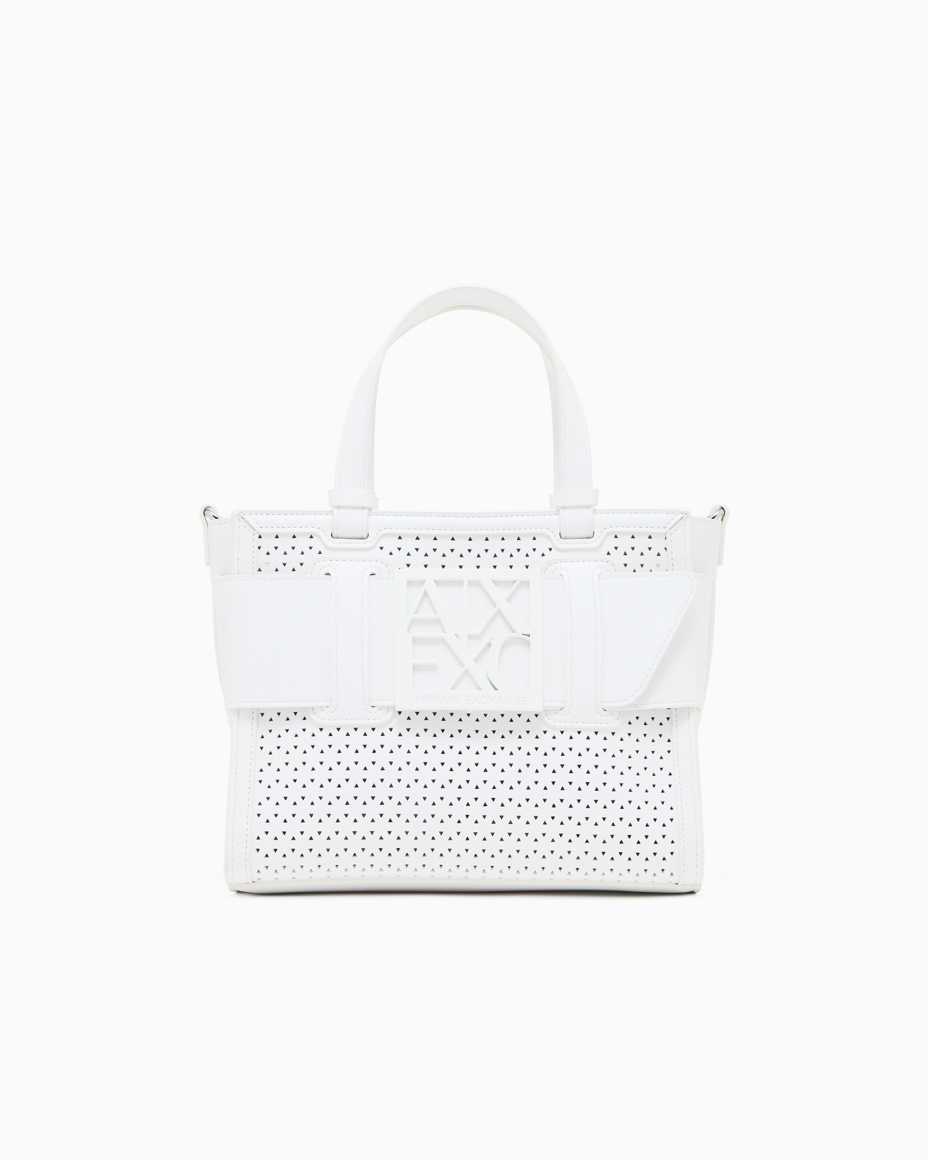 BOXロゴバックル パンチングミニハンドバッグ スライドする 0