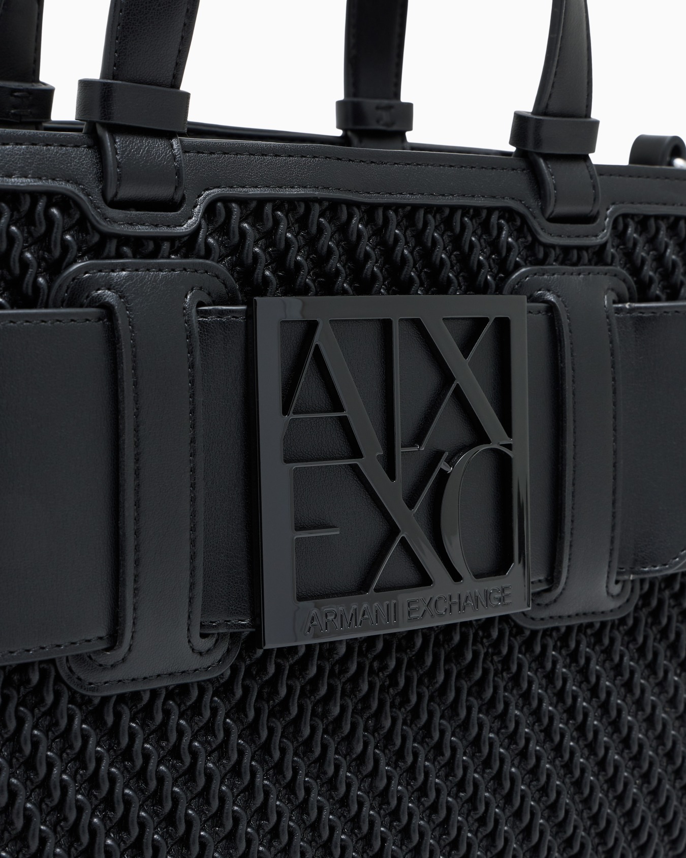 tote bag with an embossed texture | Armani Exchange