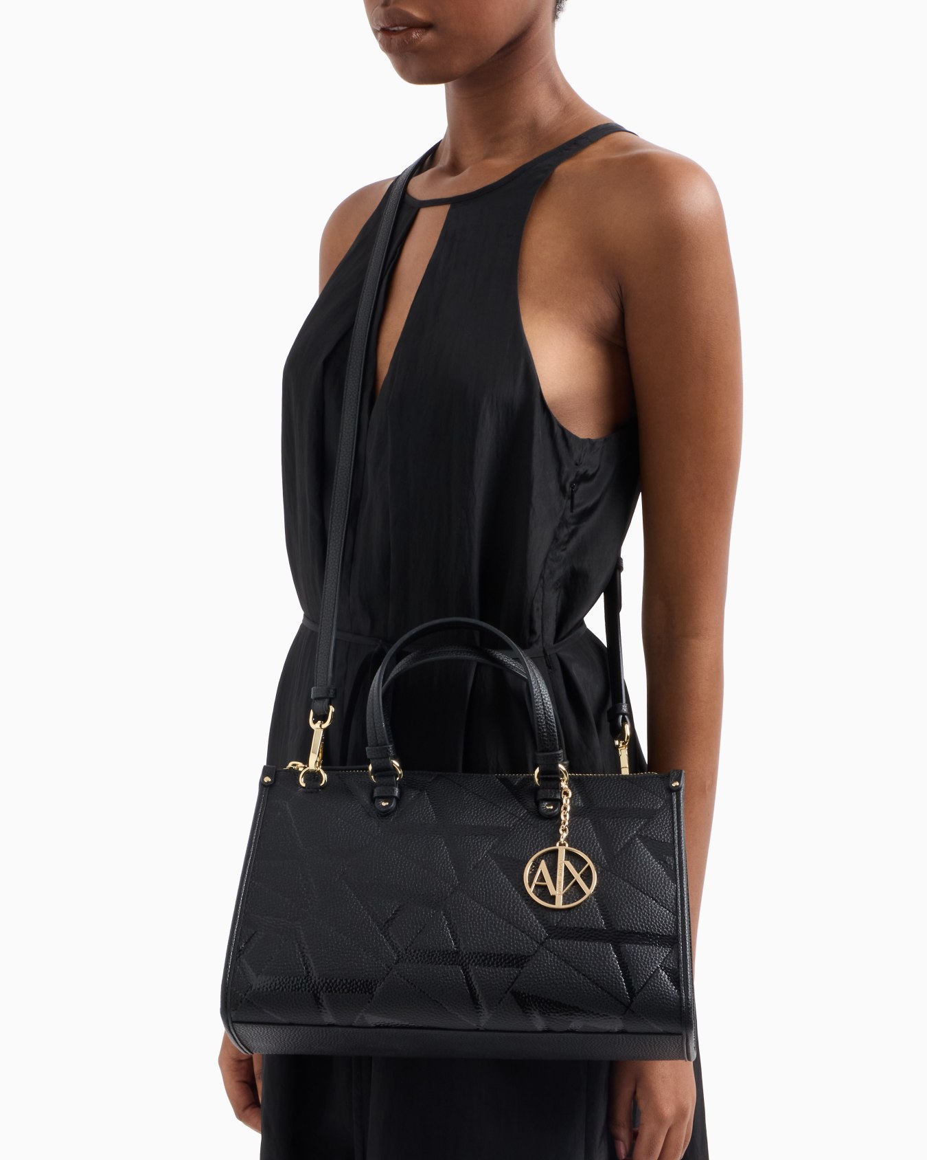 オールオーバーマキシロゴ ミディアムハンドバッグ スライドする 6