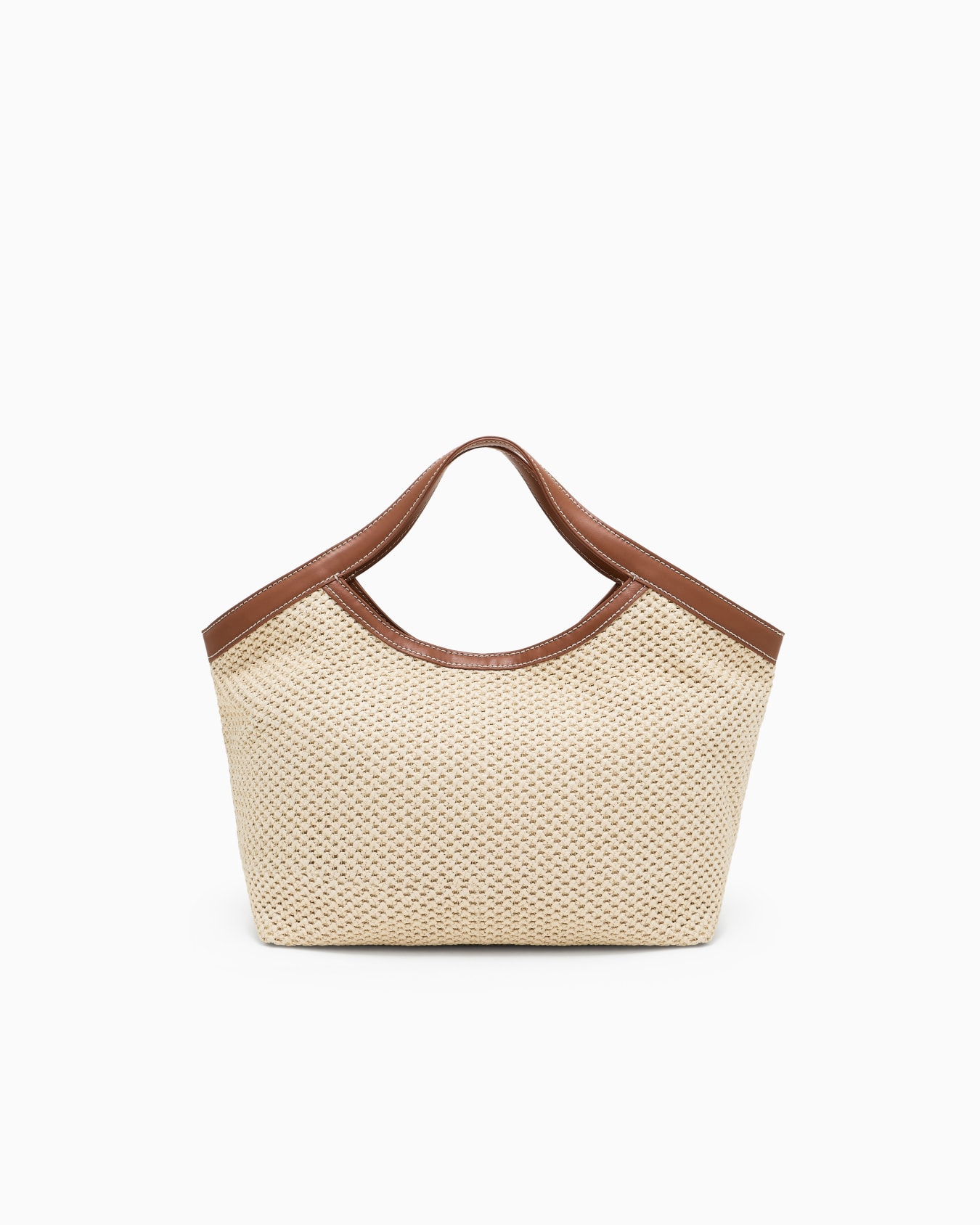 Woven fabric handbag with logo Slide 2