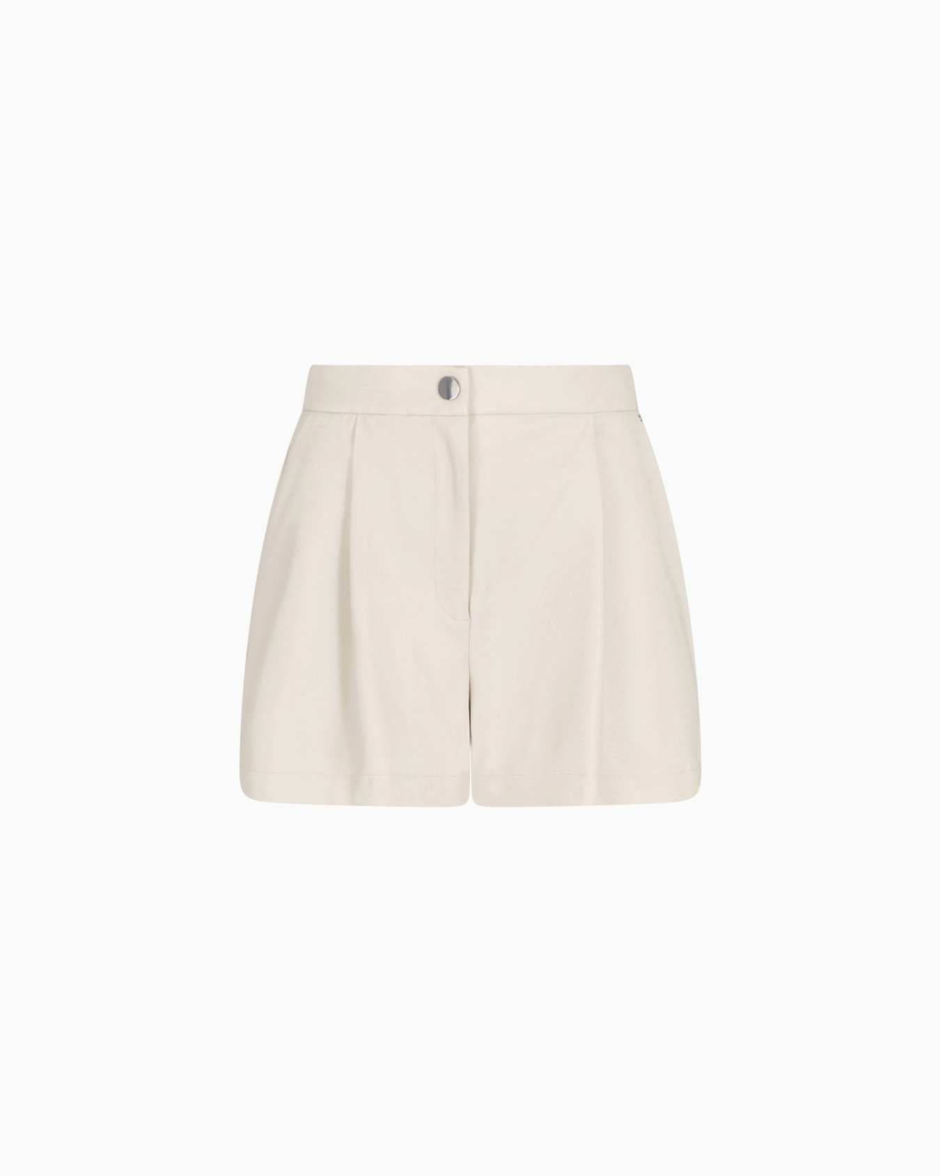 ASV eco-leather shorts with pleats Diapositiva 0