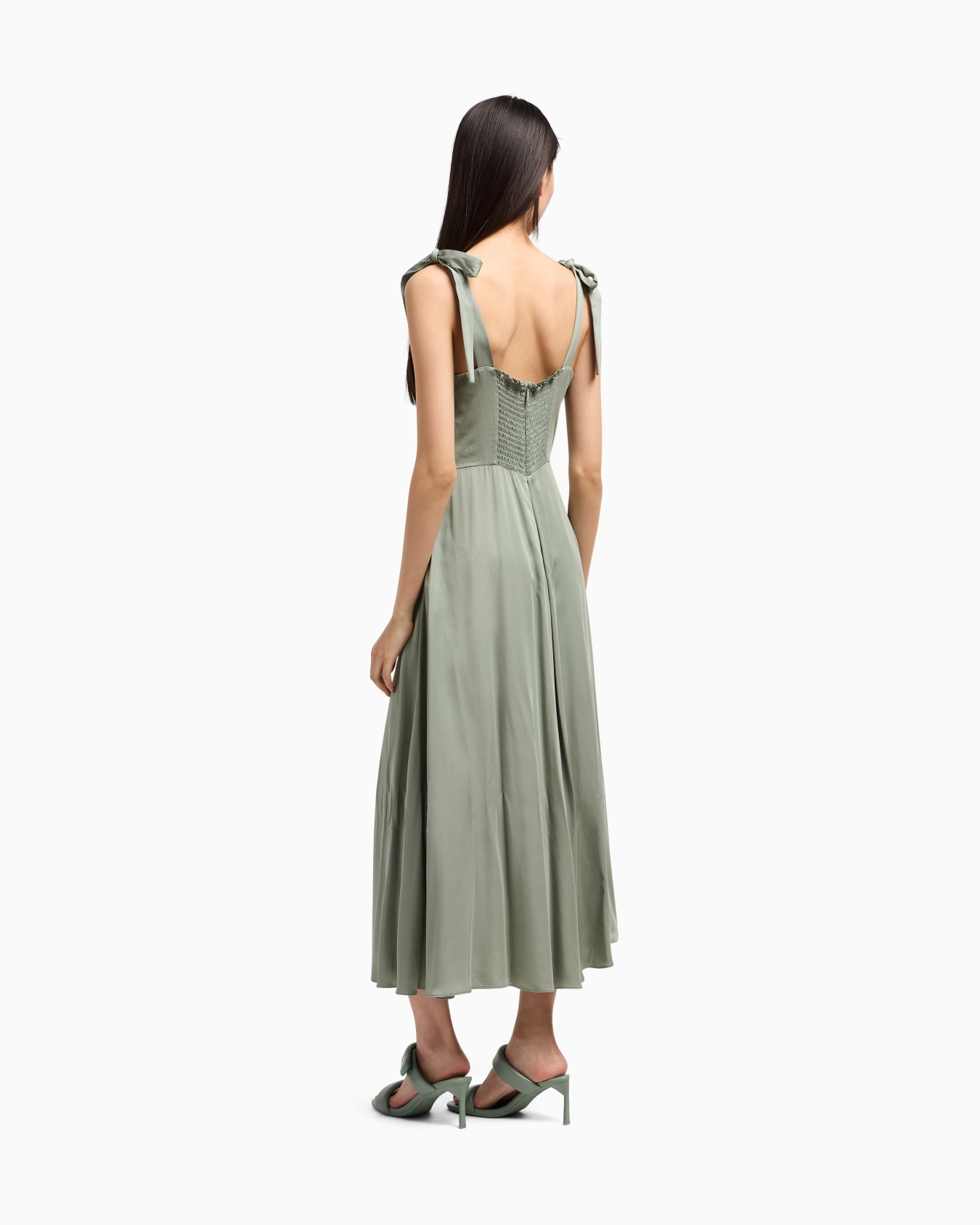 Longuette dress in viscose Slide 2
